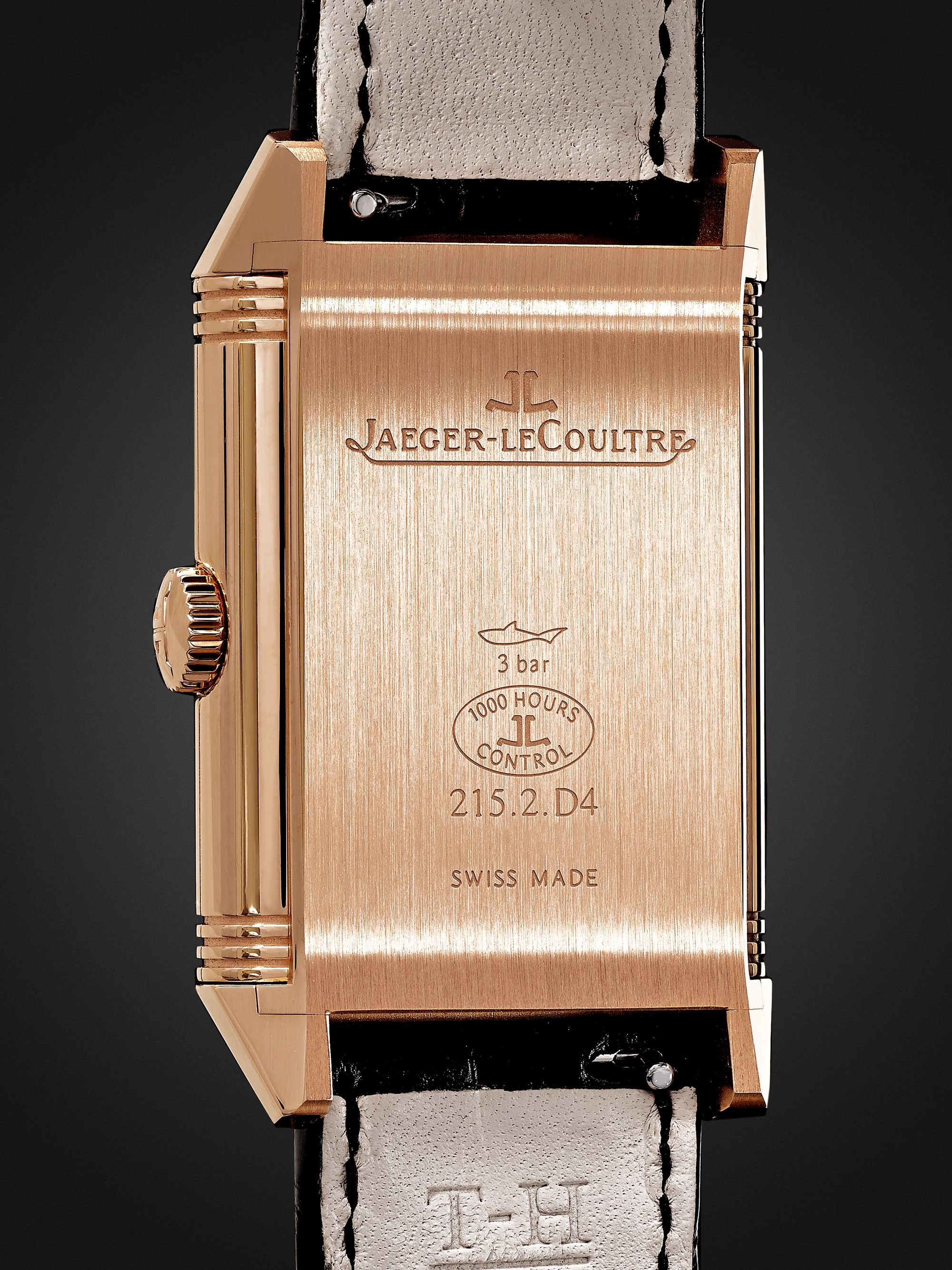 JAEGER-LECOULTRE Reverso Classic Large Duoface Small Seconds Hand-Wound 28.3mm 18-Karat Rose Gold and Alligator Watch