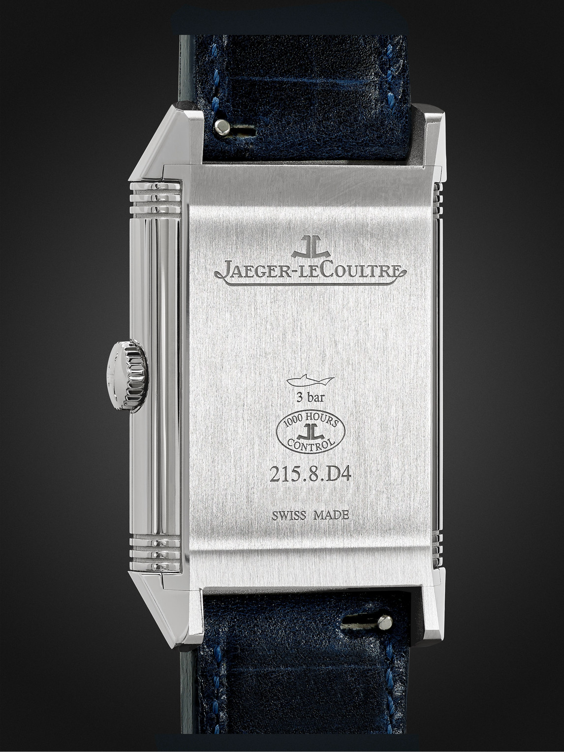 Shop Jaeger-lecoultre Reverso Tribute Duoface Hand-wound 47mm X 28.3mm Stainless Steel And Leather Watch, Ref. No. 3988482 In Blue