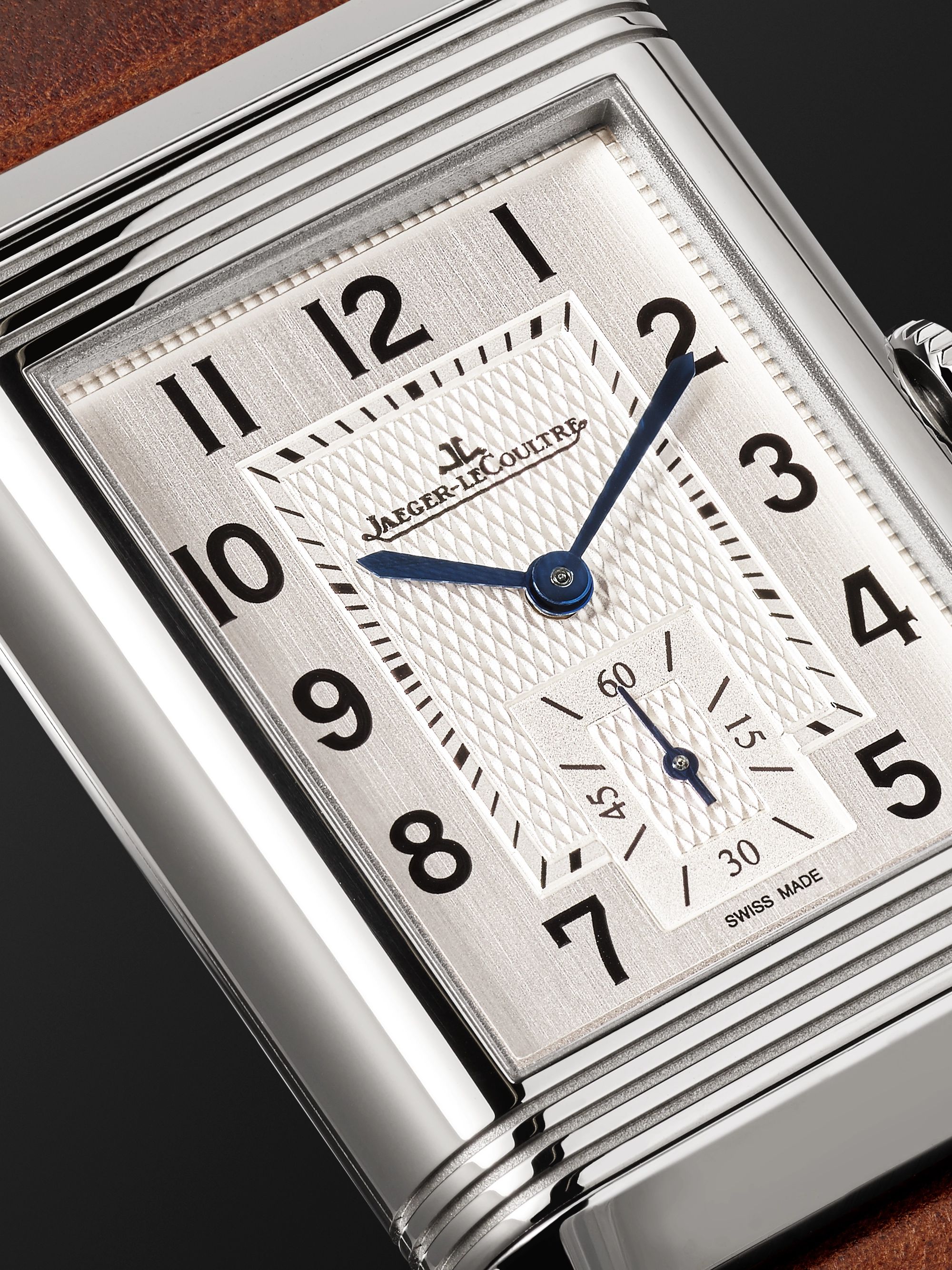 JAEGER-LECOULTRE Reverso Classic Medium Hand-Wound 25.5mm Stainless Steel and Leather Watch, Ref. No. Q2438522