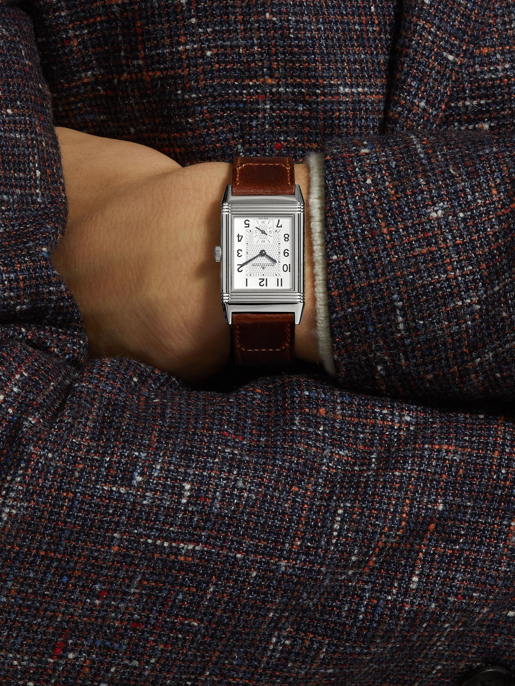 JAEGER-LECOULTRE Reverso Classic Medium Hand-Wound 25.5mm Stainless Steel and Leather Watch, Ref. No. Q2438522