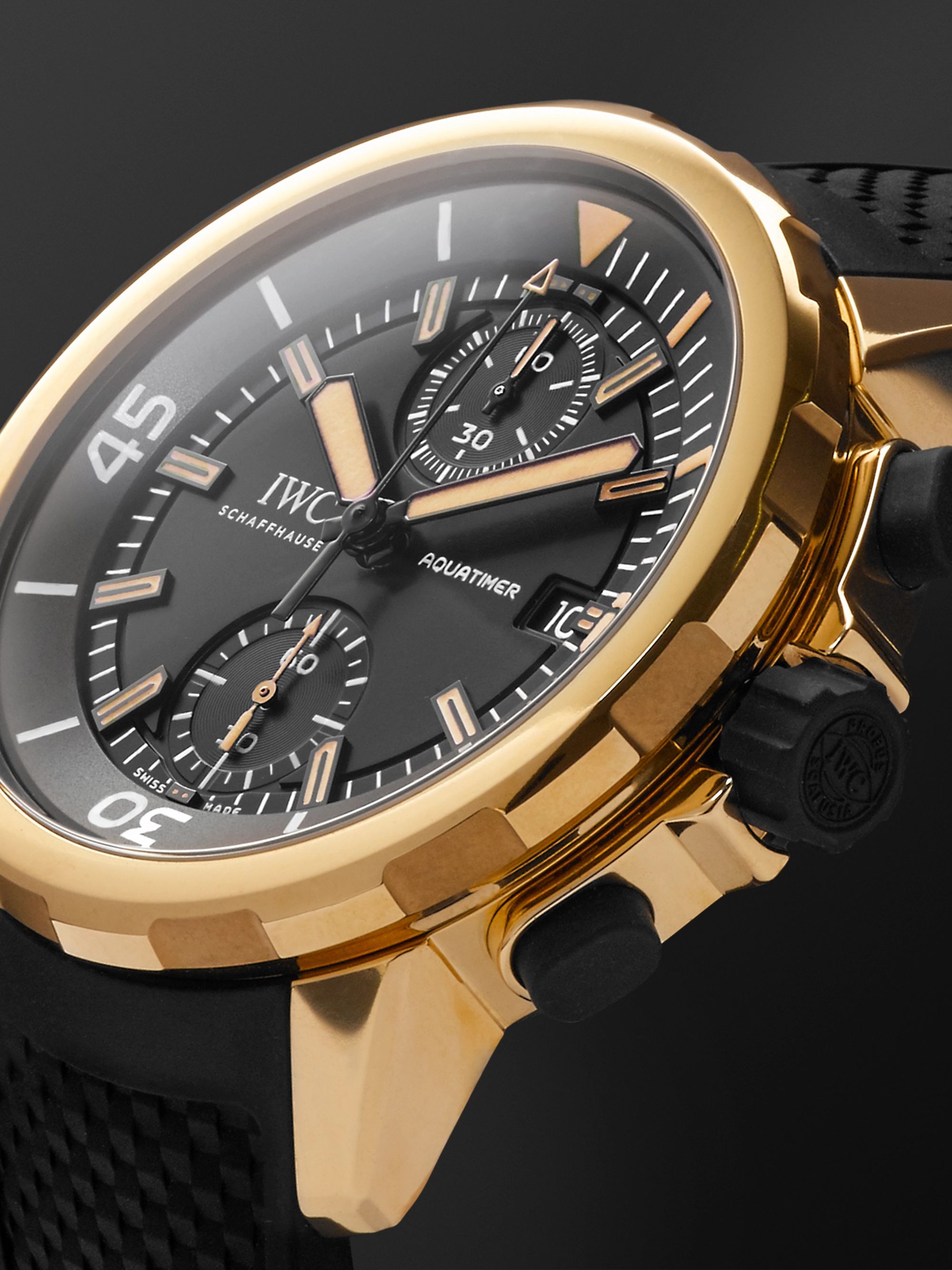 IWC SCHAFFHAUSEN Aquatimer Expedition Charles Darwin Automatic Chronograph 44mm Bronze and Rubber Watch, Ref. No. IW379503