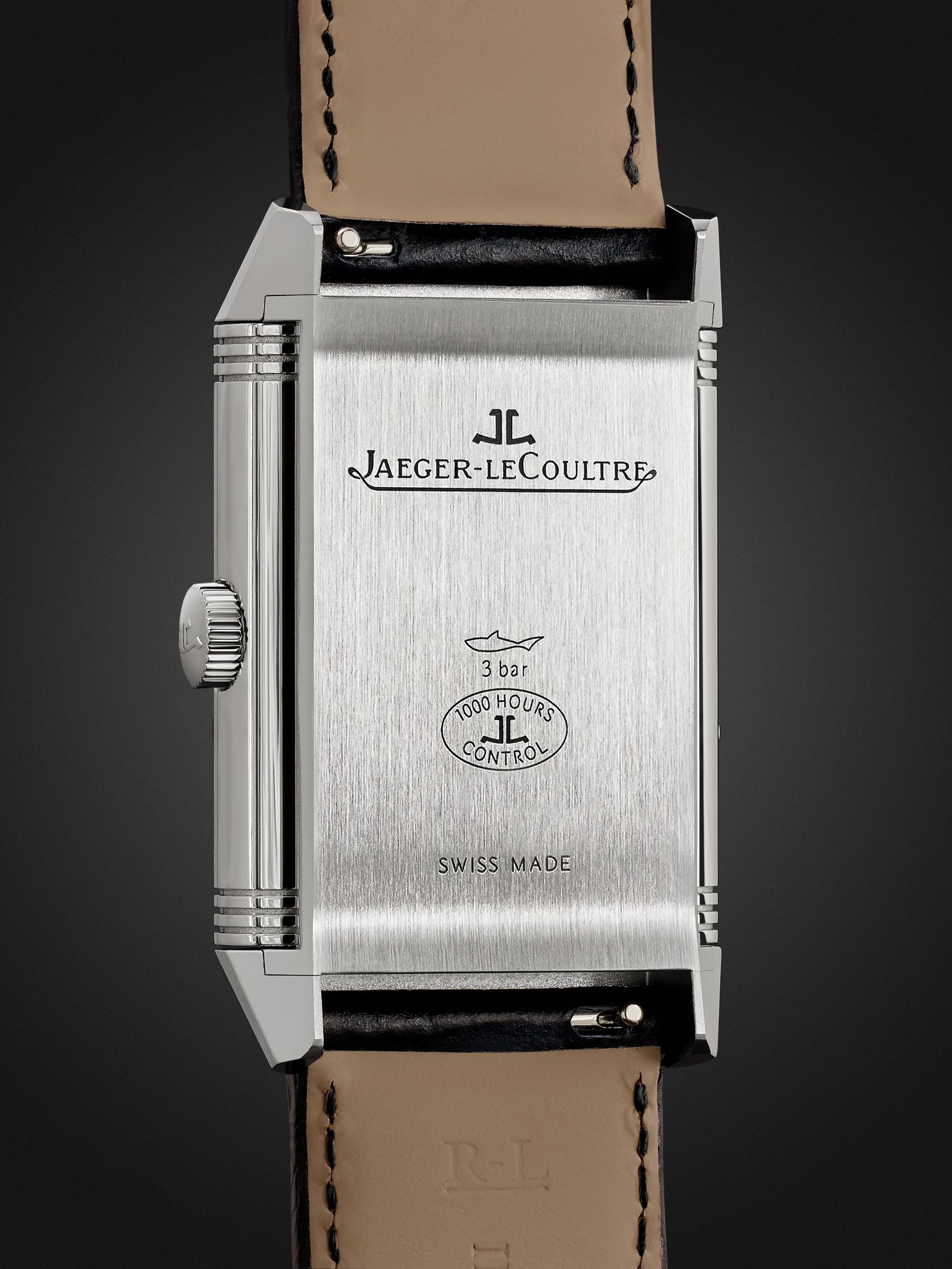 JAEGER-LECOULTRE Reverso Classic Large Hand-Wound 45mm x 27mm Stainless Steel and Alligator Watch, Ref. No. Q3858520