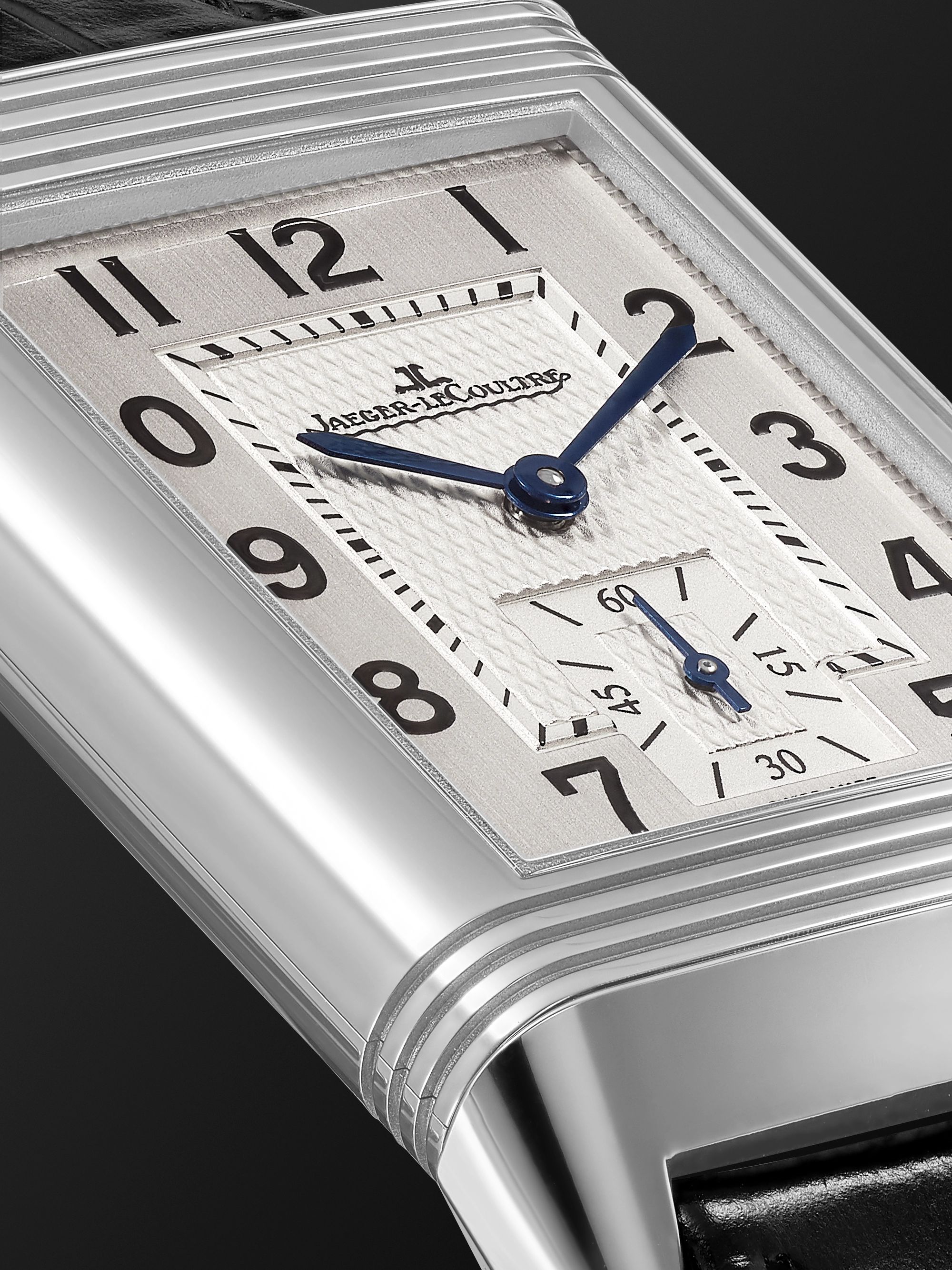 JAEGER-LECOULTRE Reverso Classic Large Hand-Wound 45mm x 27mm Stainless Steel and Alligator Watch, Ref. No. Q3858520