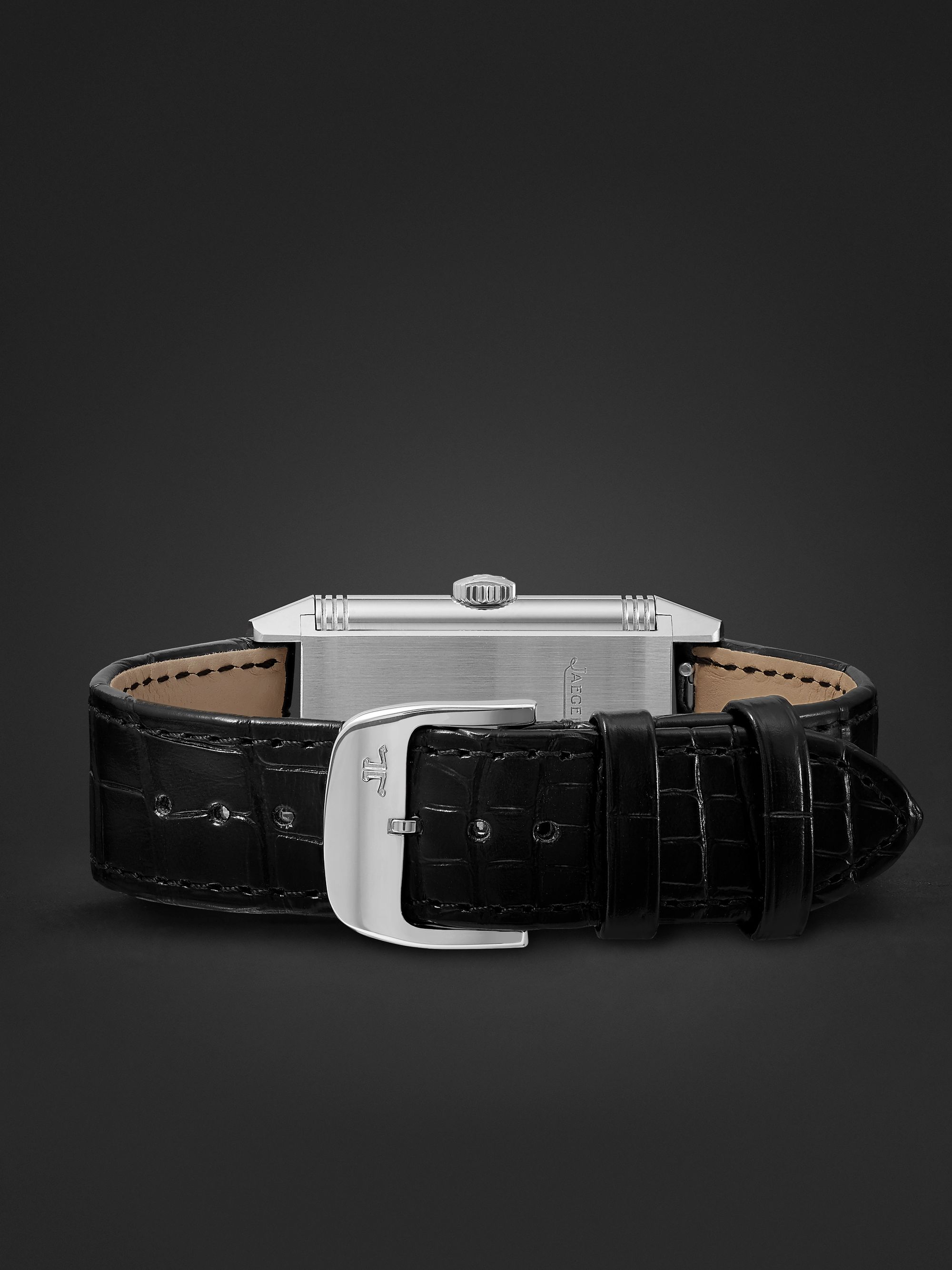 JAEGER-LECOULTRE Reverso Classic Large Hand-Wound 45mm x 27mm Stainless Steel and Alligator Watch, Ref. No. Q3858520