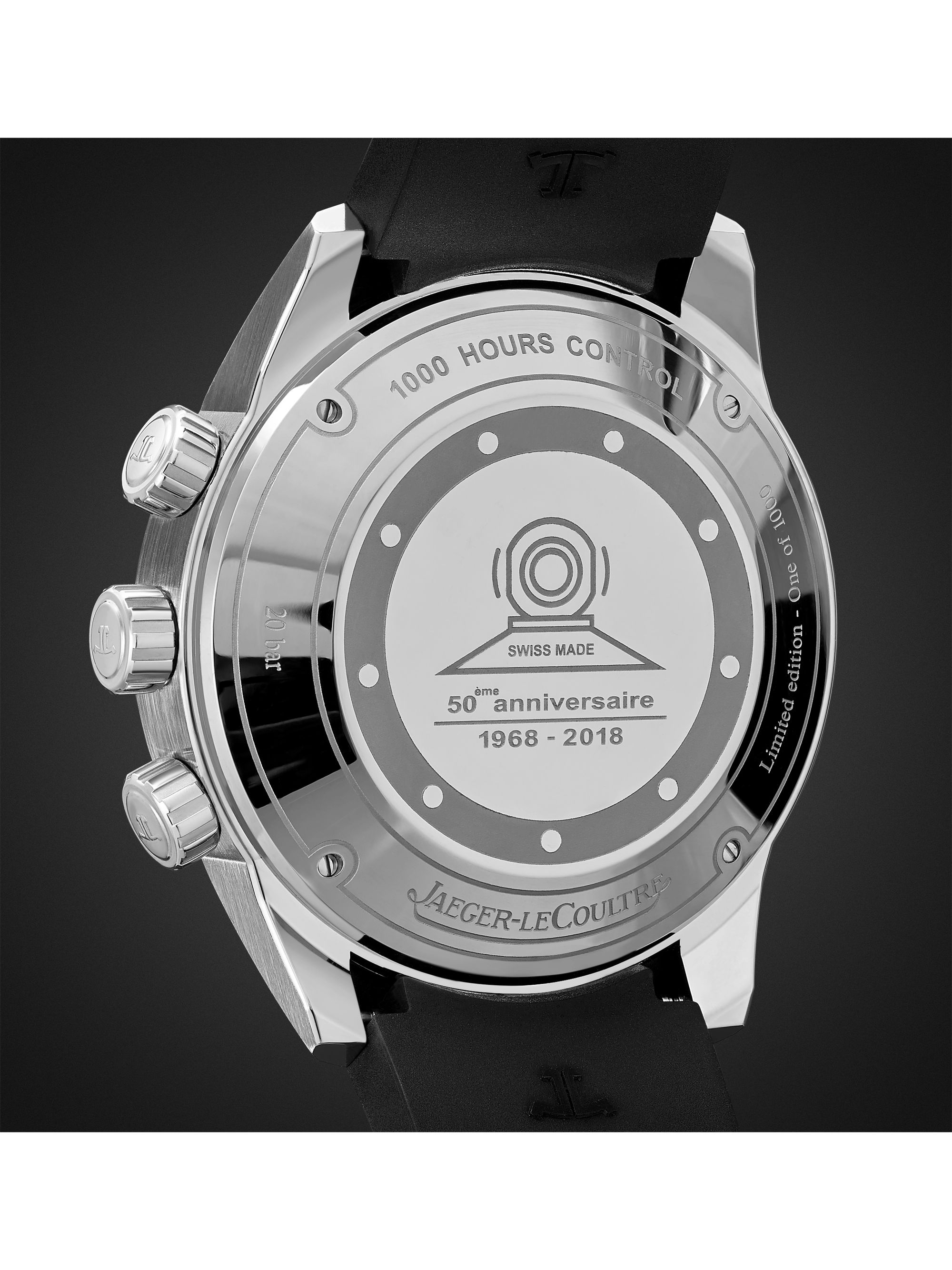JAEGER LECOULTRE Limited Edition Polaris Memovox Automatic 42mm Stainless Steel and Rubber Watch, Ref No. 9038670