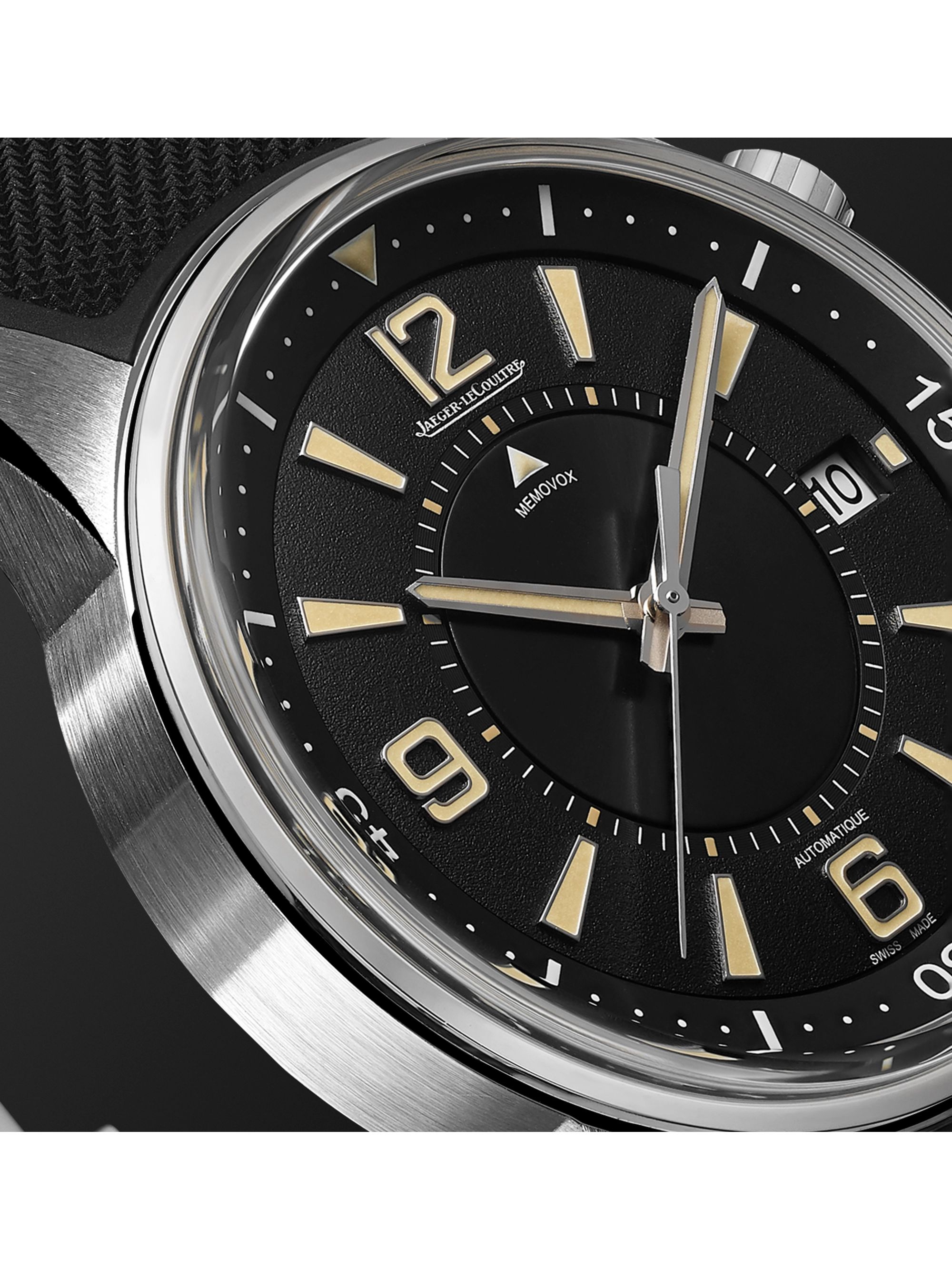 JAEGER LECOULTRE Limited Edition Polaris Memovox Automatic 42mm Stainless Steel and Rubber Watch, Ref No. 9038670