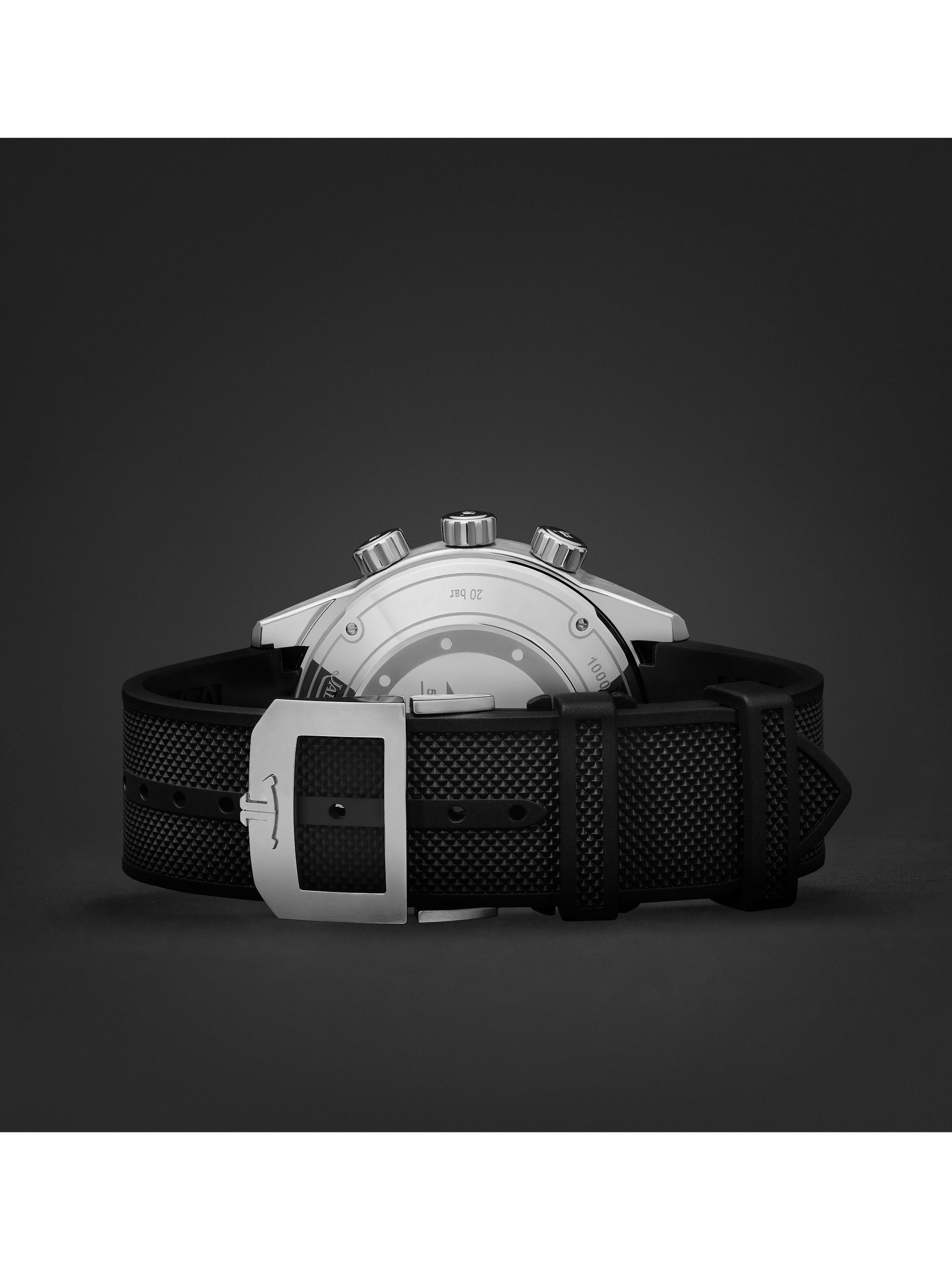 JAEGER LECOULTRE Limited Edition Polaris Memovox Automatic 42mm Stainless Steel and Rubber Watch, Ref No. 9038670