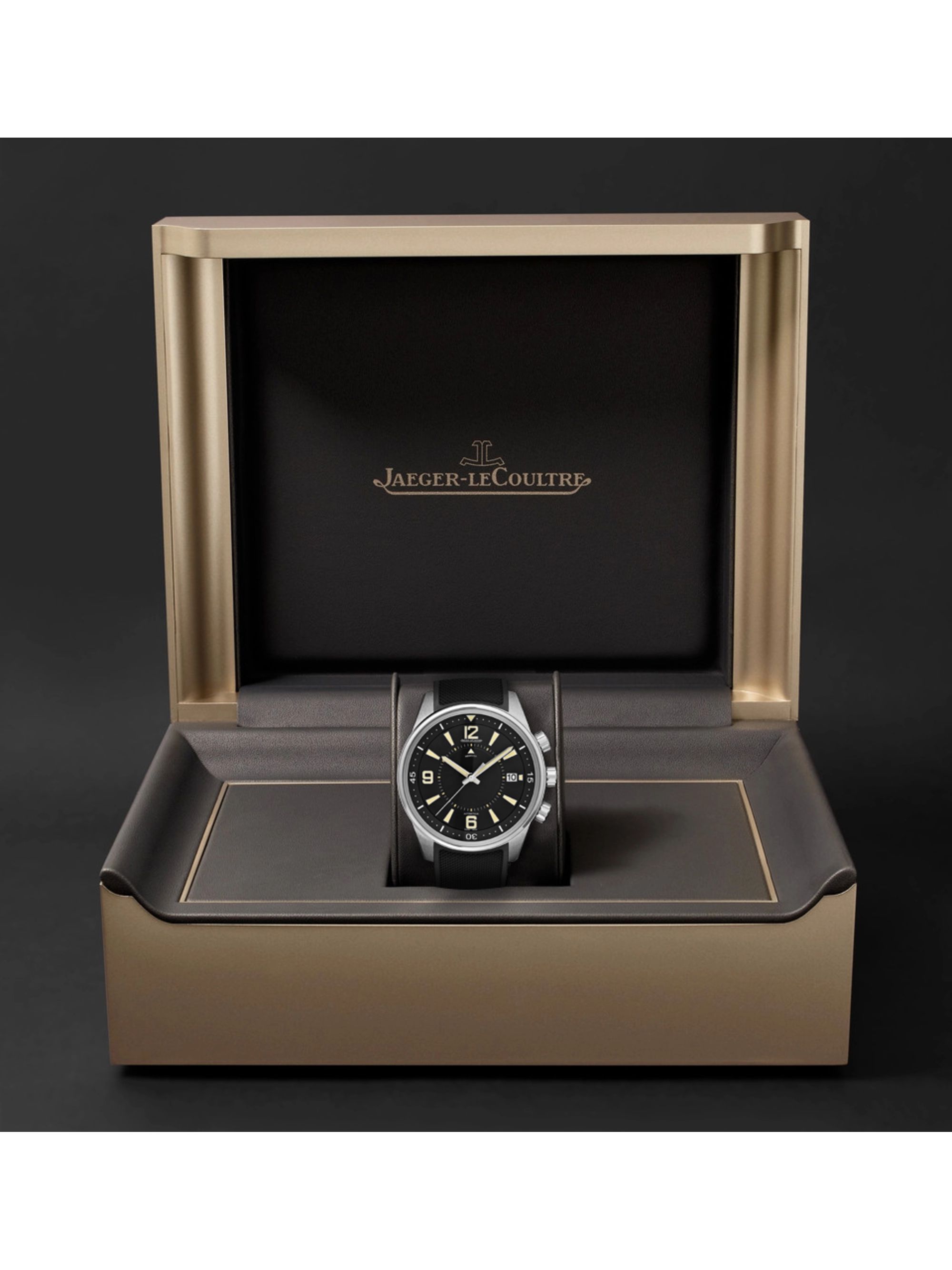 JAEGER LECOULTRE Limited Edition Polaris Memovox Automatic 42mm Stainless Steel and Rubber Watch, Ref No. 9038670
