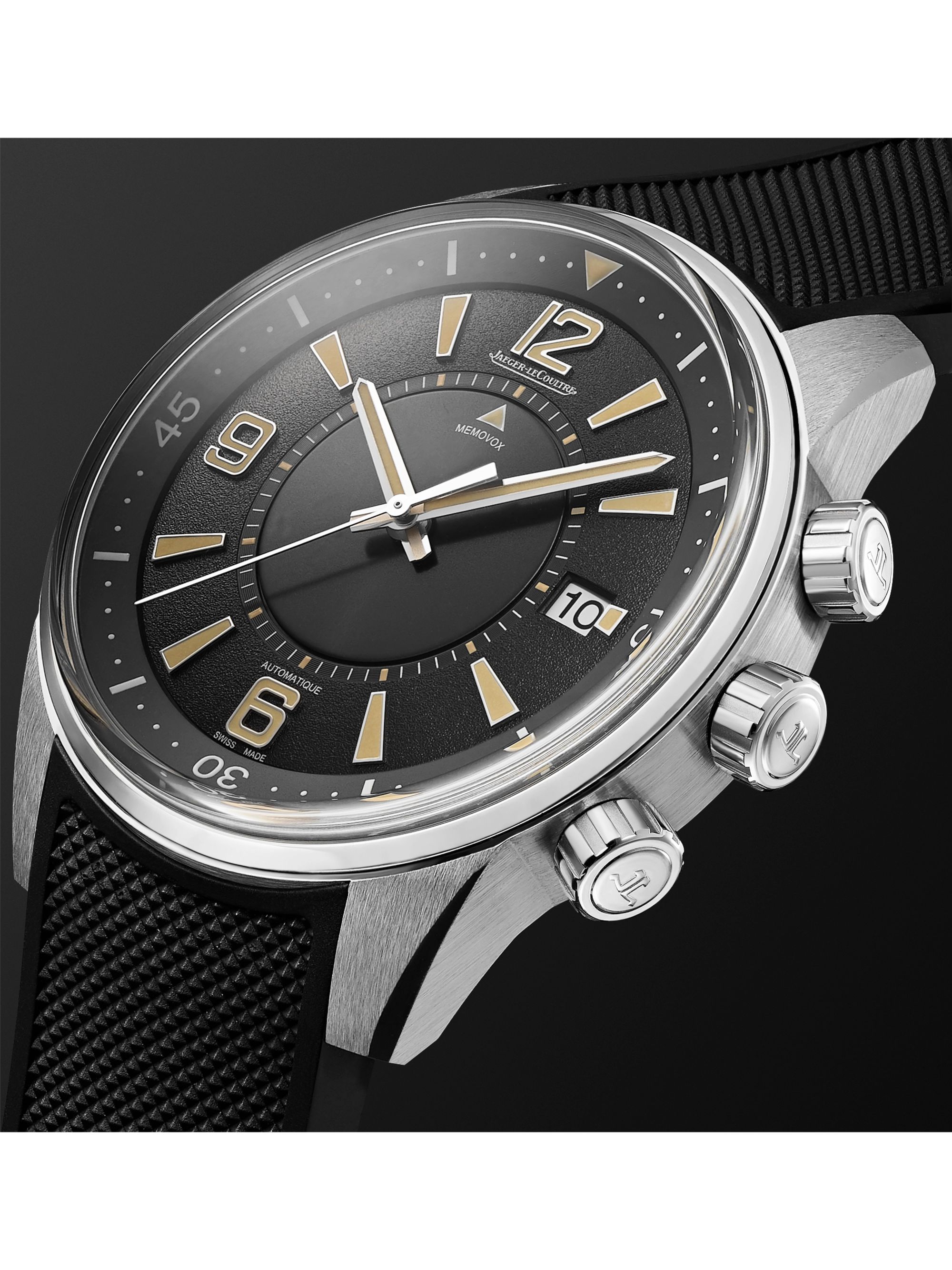 JAEGER LECOULTRE Limited Edition Polaris Memovox Automatic 42mm Stainless Steel and Rubber Watch, Ref No. 9038670