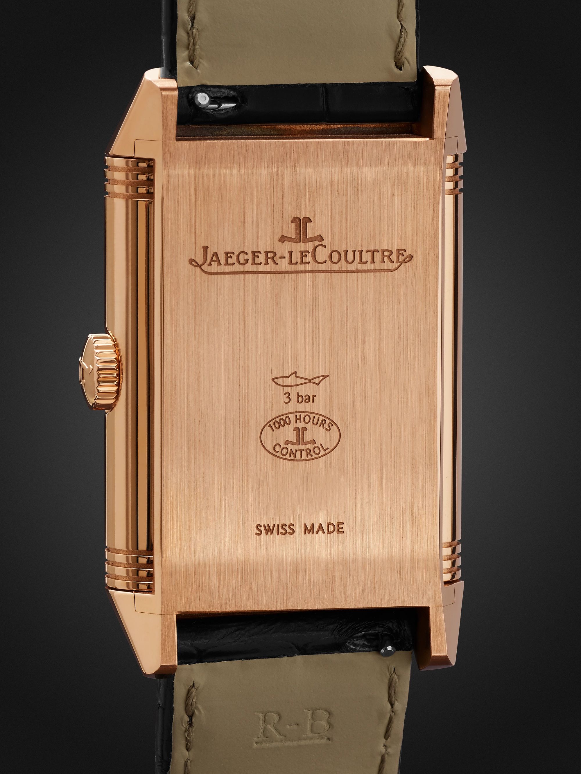 JAEGER-LECOULTRE Reverso Classic Large Duoface Automatic 28mm 18-Karat Rose Gold and Alligator Watch, Ref. No. Q1368470