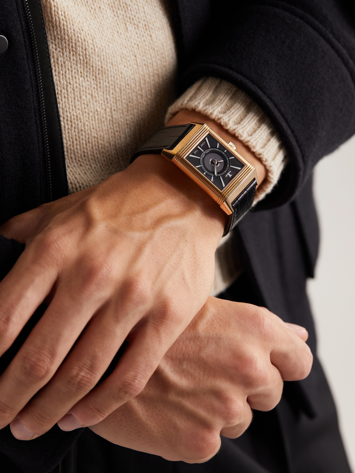 Reverso Classic Large Duoface Automatic 18-Karat Rose Gold Watch, Ref. Q1368470 — 2