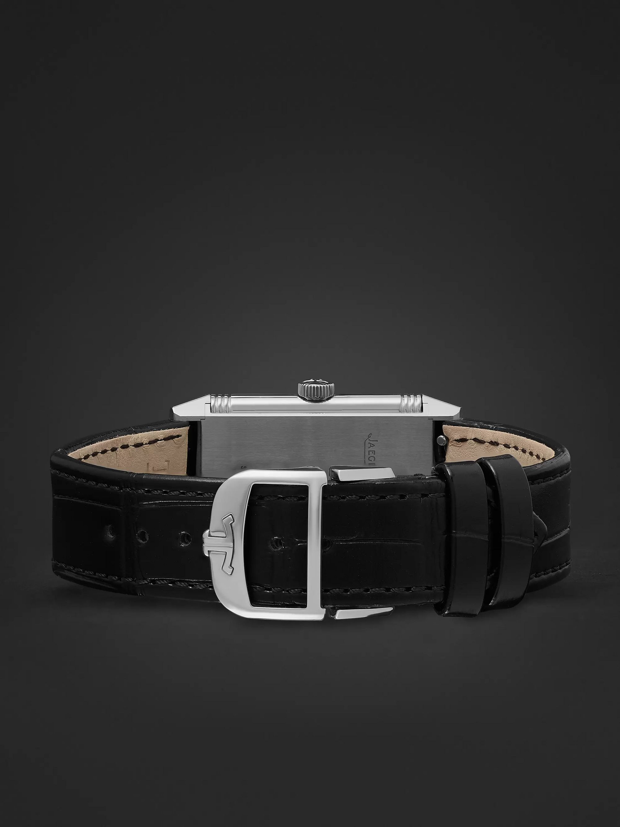 JAEGER-LECOULTRE Reverso Classic Medium Thin Hand-Wound 24.4mm Stainless Steel and Alligator Watch, Ref. No. Q2548440