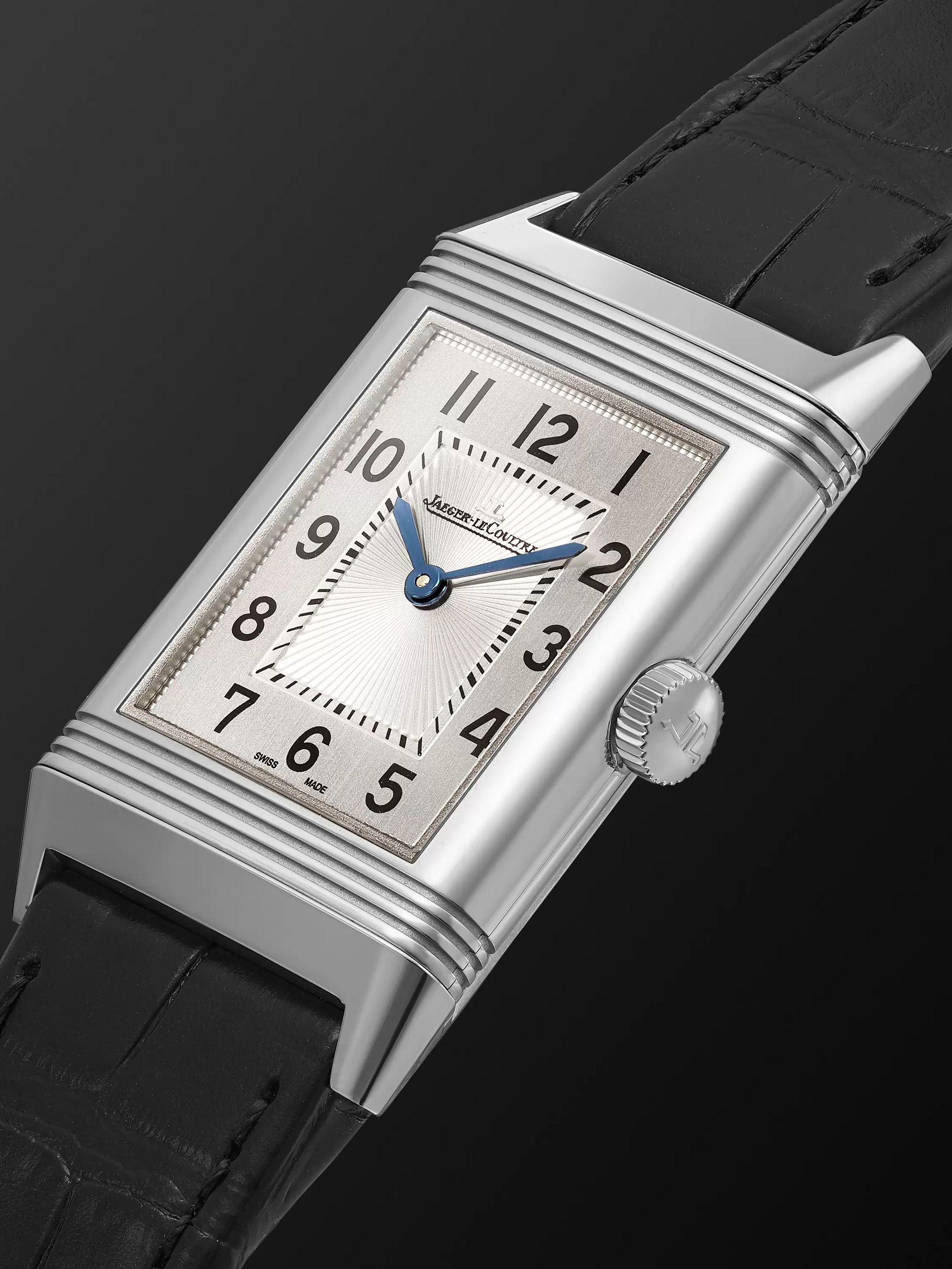JAEGER-LECOULTRE Reverso Classic Medium Thin Hand-Wound 24.4mm Stainless Steel and Alligator Watch, Ref. No. Q2548440