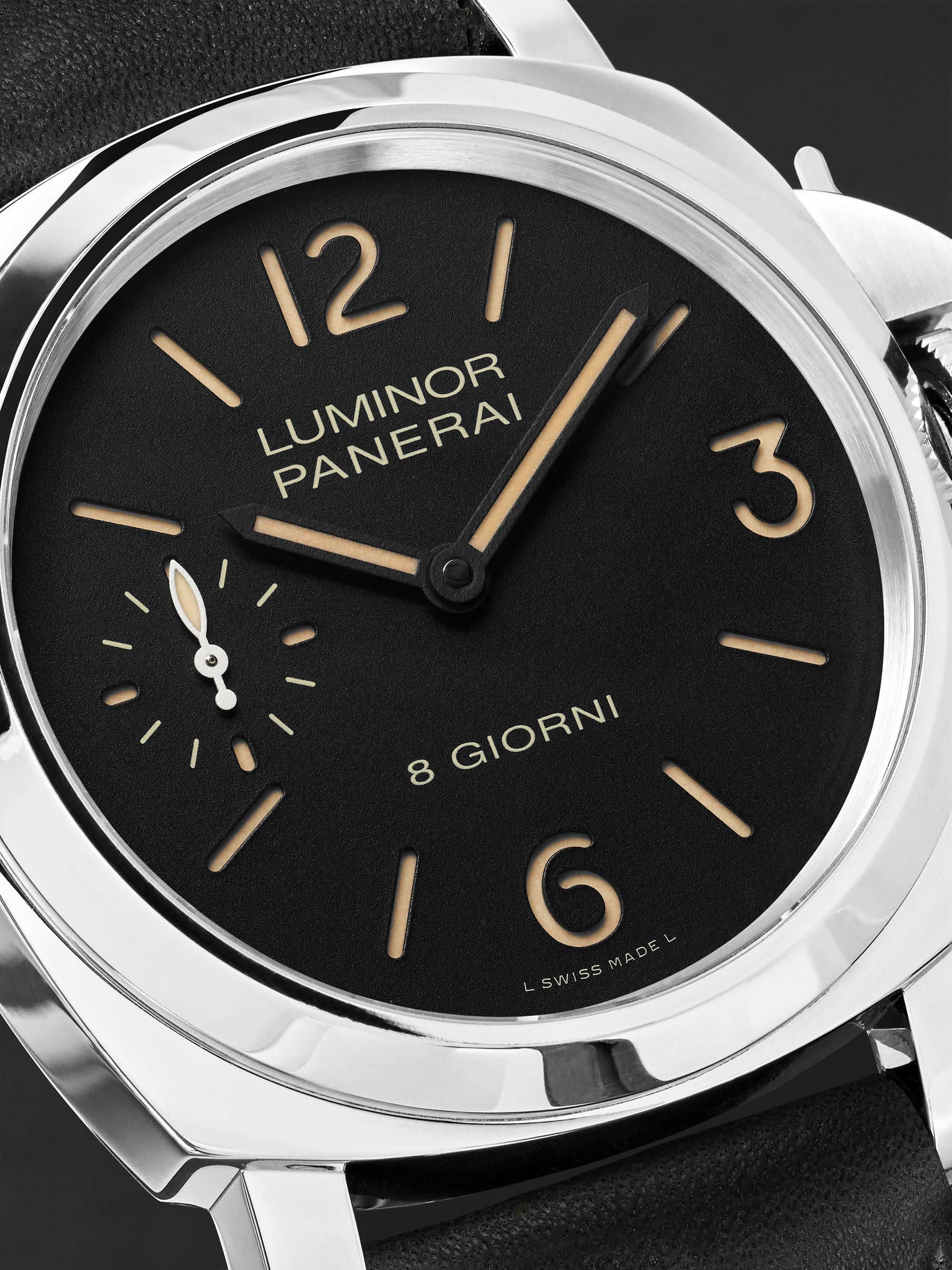 PANERAI Luminor Marina 8 Days Acciaio 44mm Stainless Steel and Leather Watch, Ref. No. PAM00915