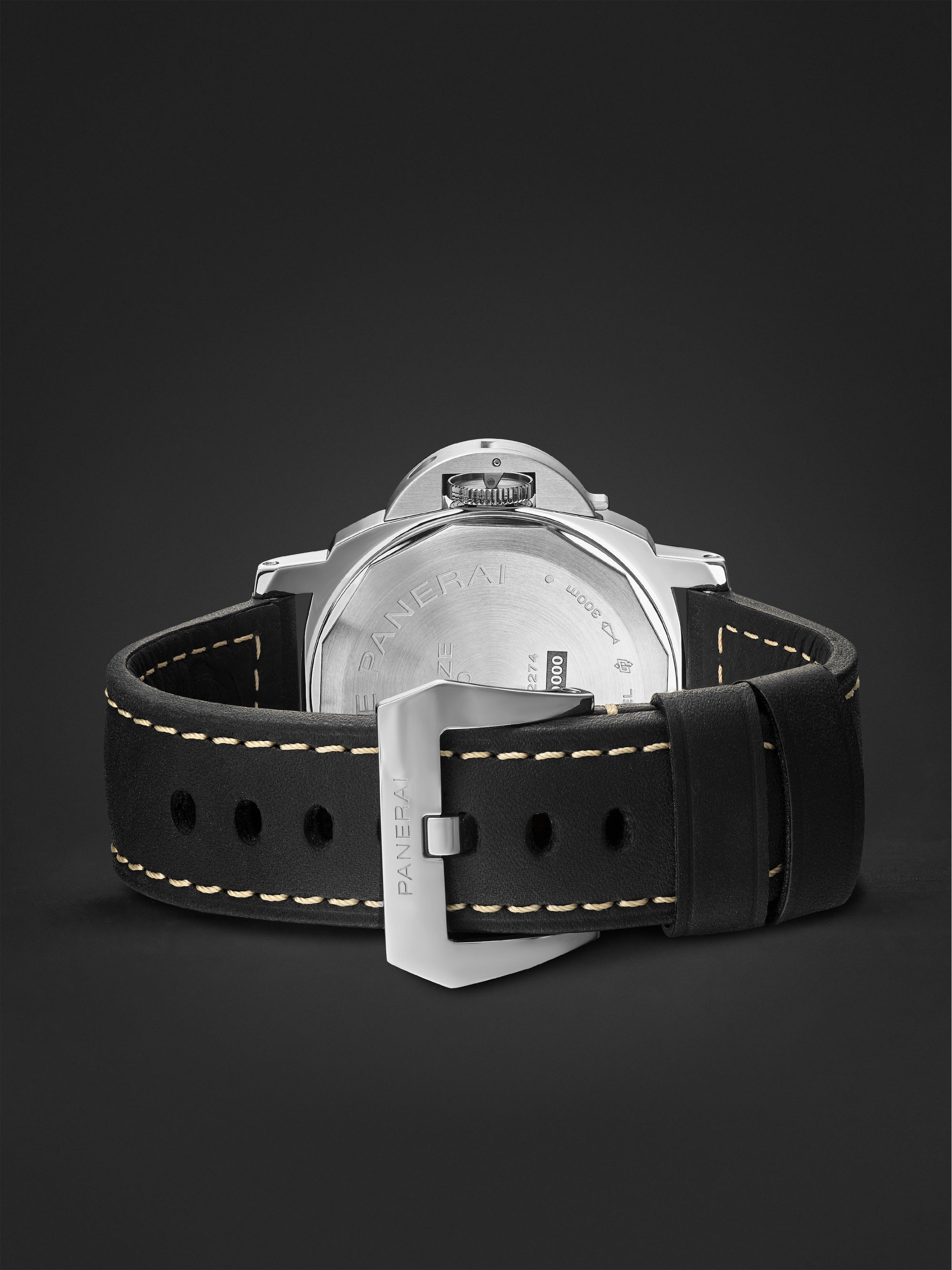 PANERAI Luminor Marina 8 Days Acciaio 44mm Stainless Steel and Leather Watch, Ref. No. PAM00915