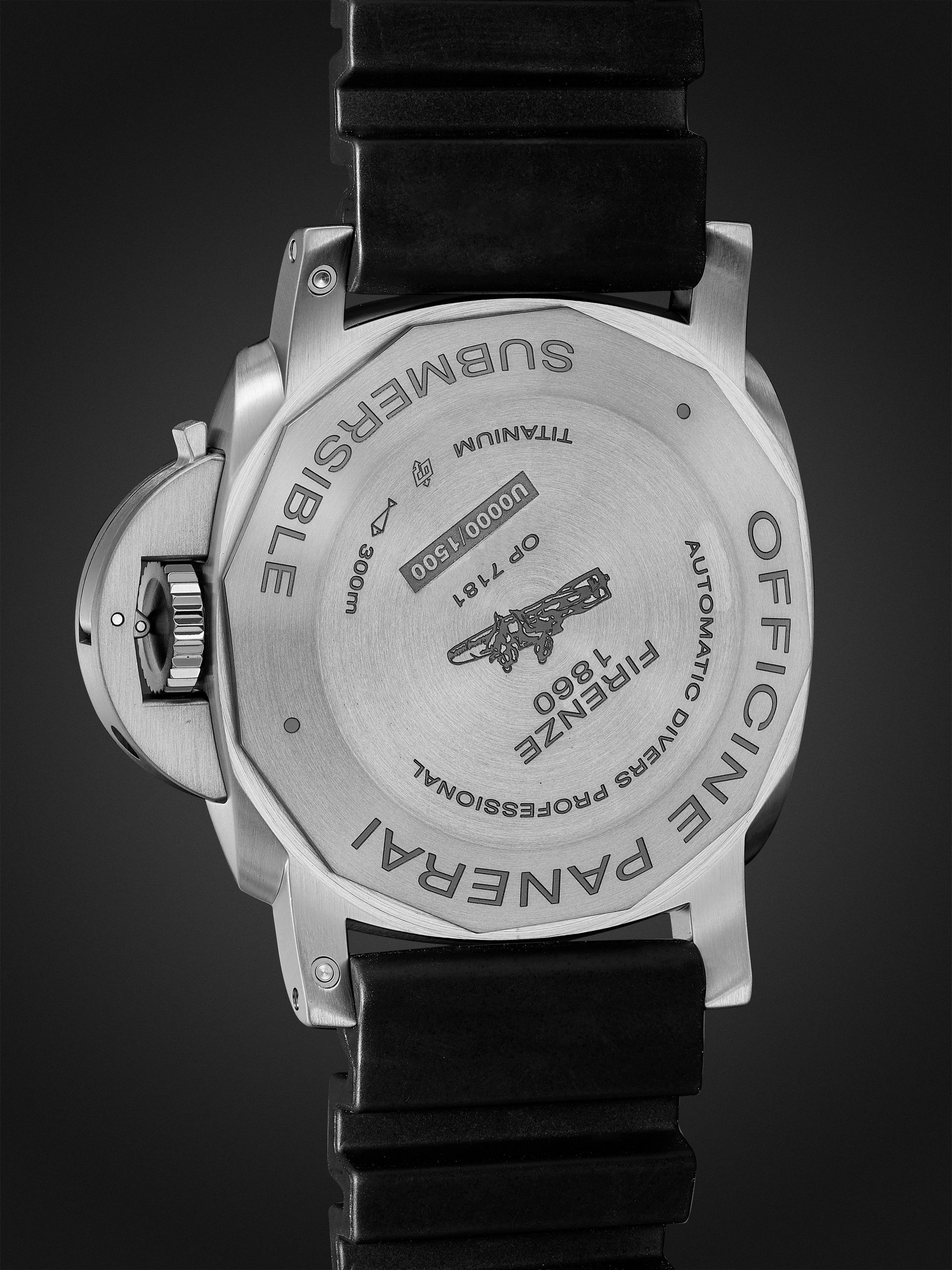 PANERAI Submersible Automatic 47mm Titanium and Rubber Watch, Ref. No. PAM01305