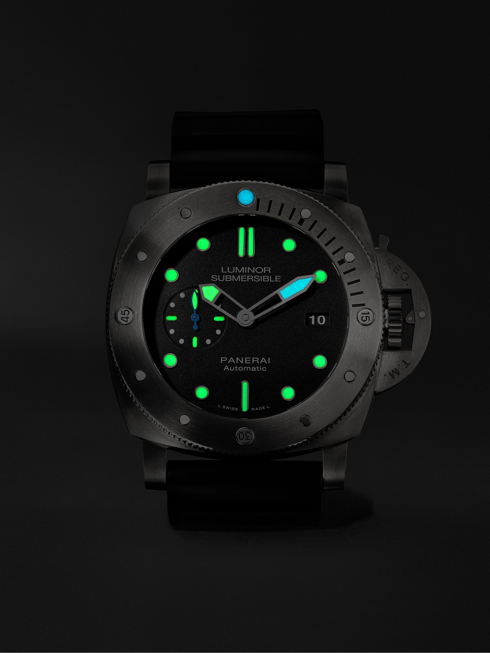PANERAI Submersible Automatic 47mm Titanium and Rubber Watch, Ref. No. PAM01305