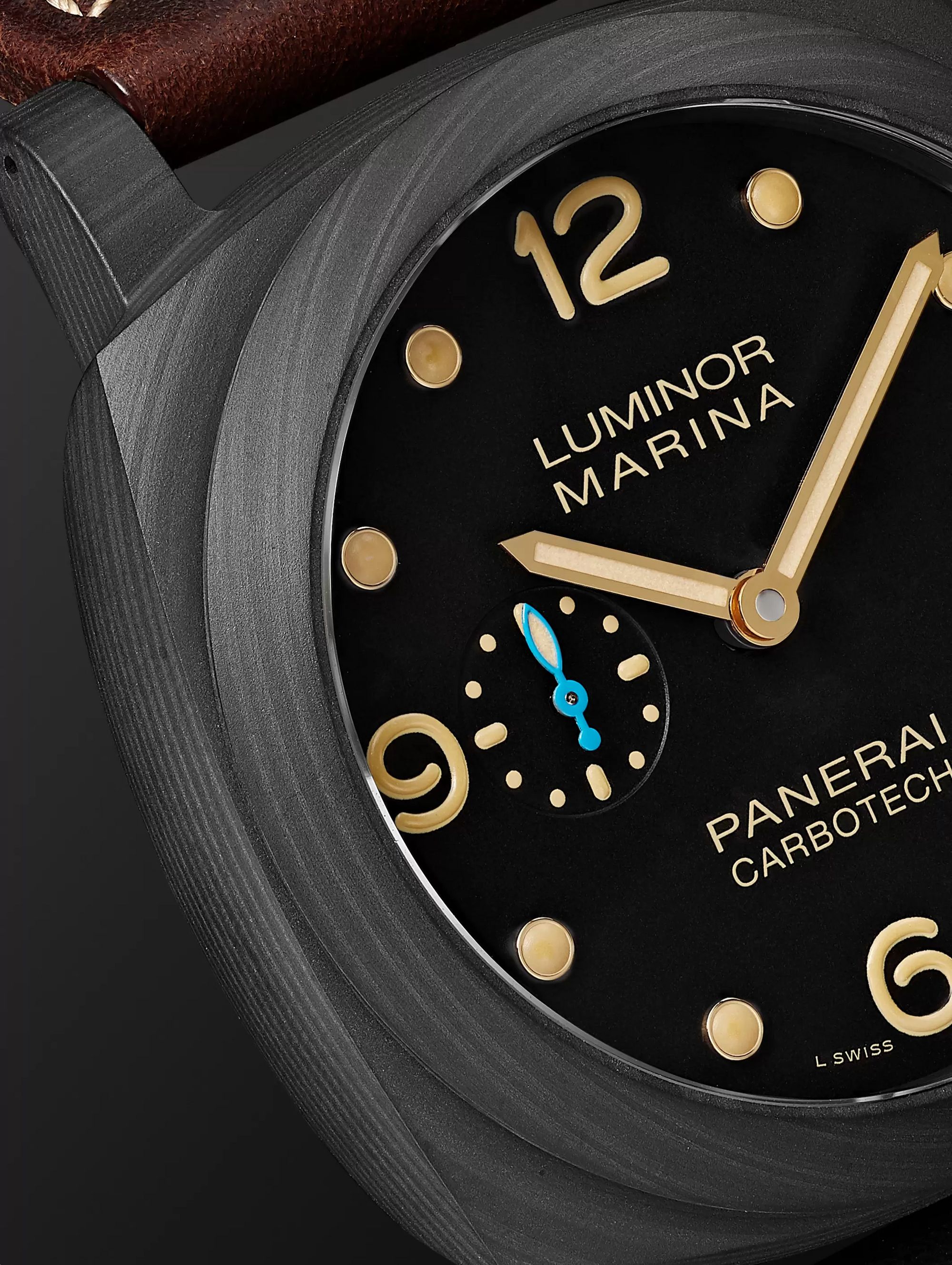 PANERAI Luminor Marina Automatic 44mm Carbotech and Leather Watch, Ref. No. PAM00661