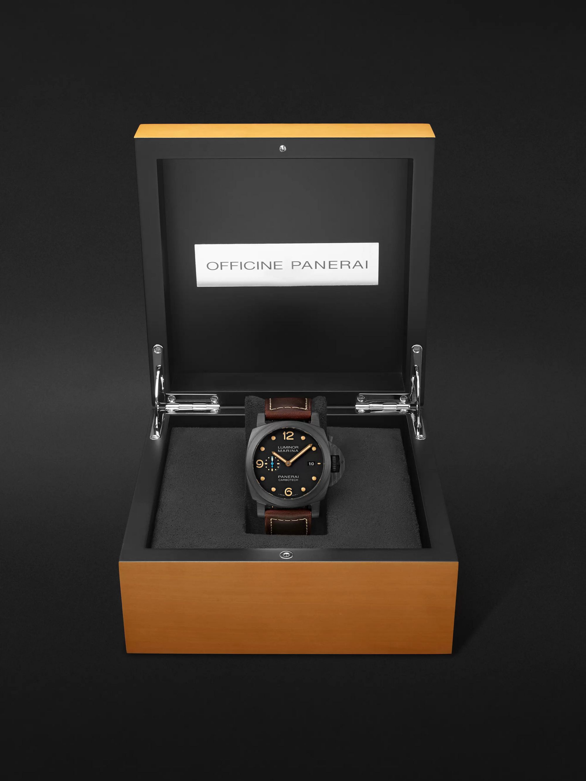 PANERAI Luminor Marina Automatic 44mm Carbotech and Leather Watch, Ref. No. PAM00661