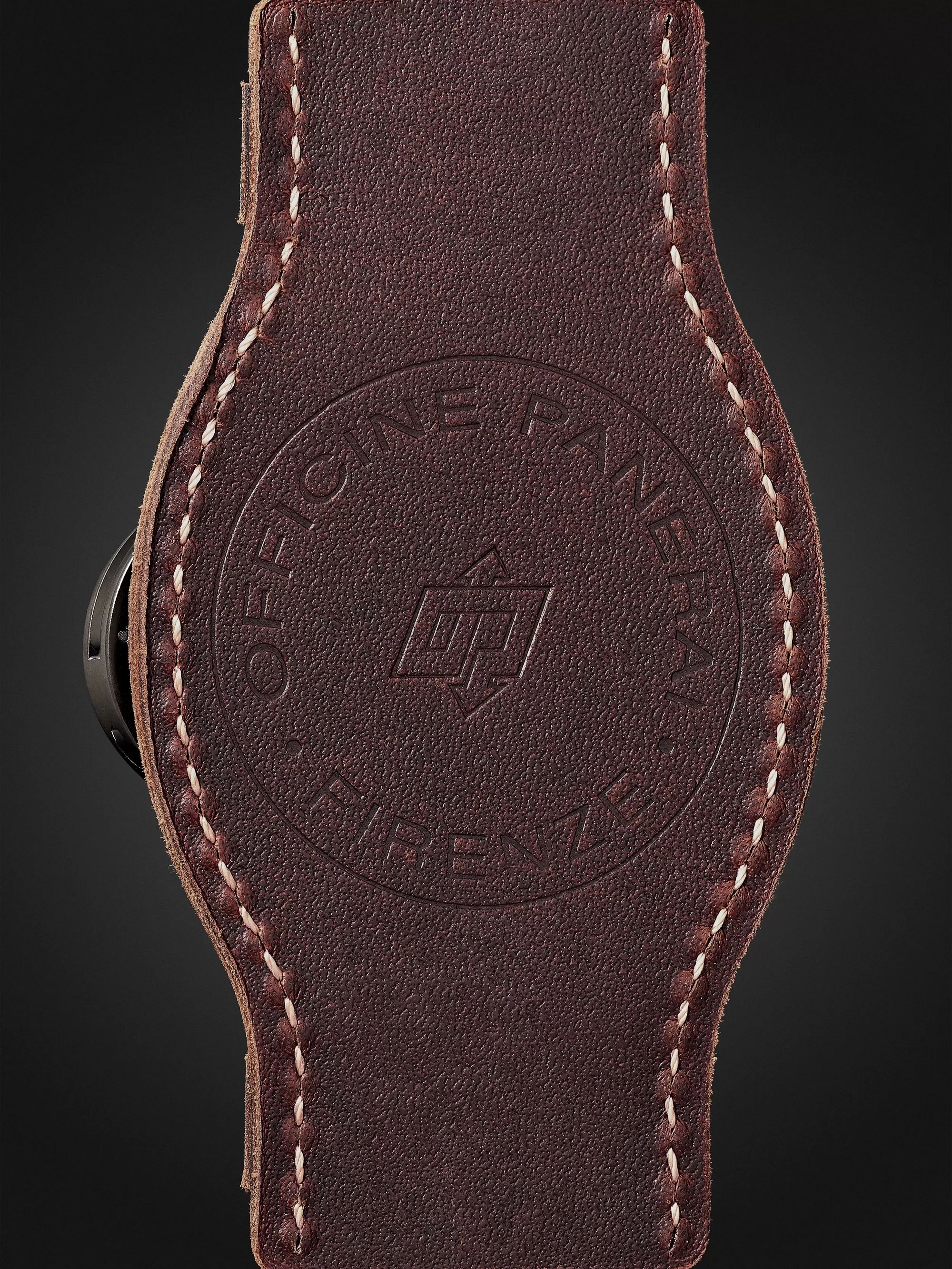 PANERAI Luminor California 8 Days DLC Hand-Wound 44mm Titanium and Leather Watch, Ref. No. PAM00779