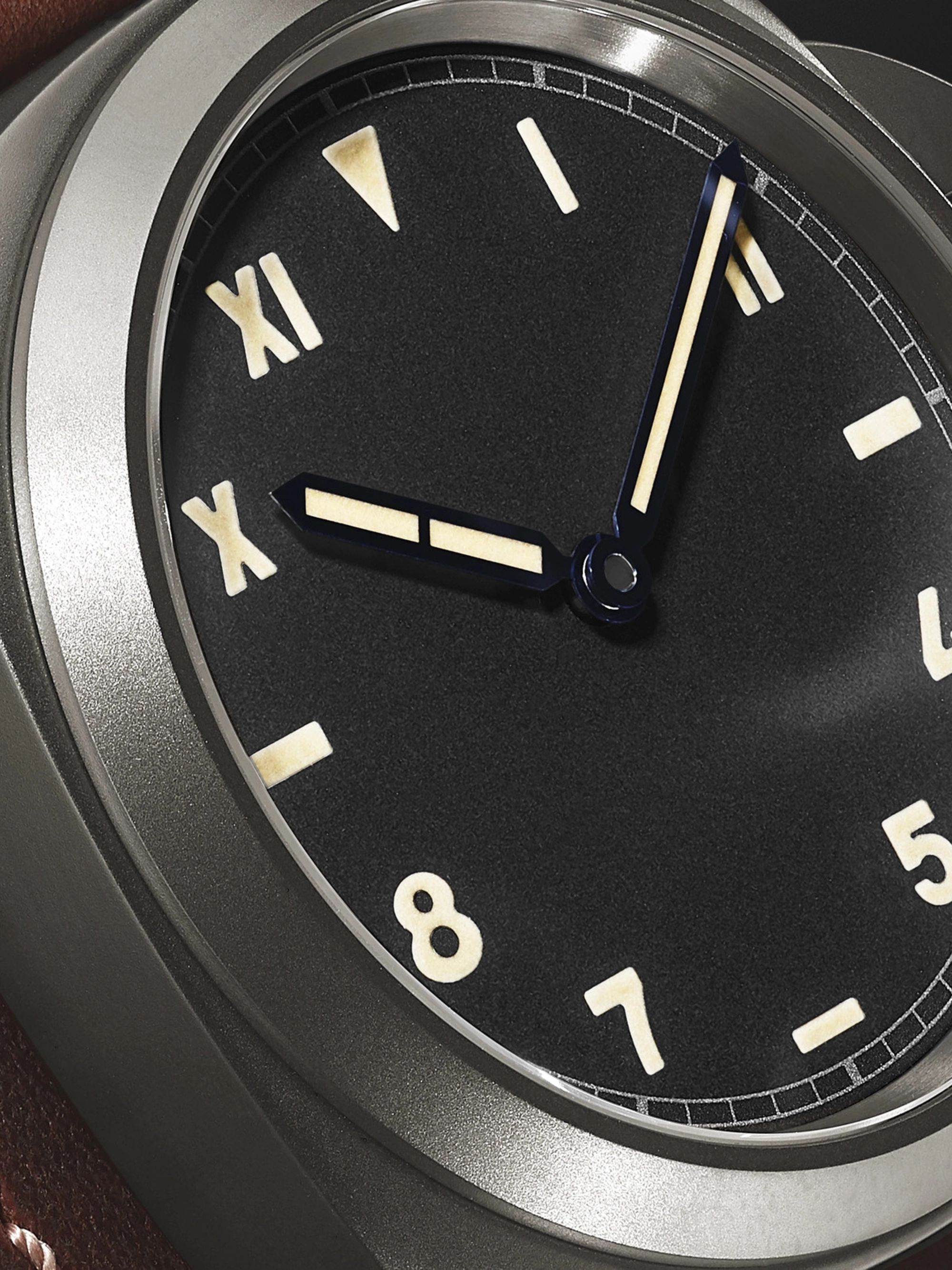 PANERAI Luminor California 8 Days DLC Hand-Wound 44mm Titanium and Leather Watch, Ref. No. PAM00779