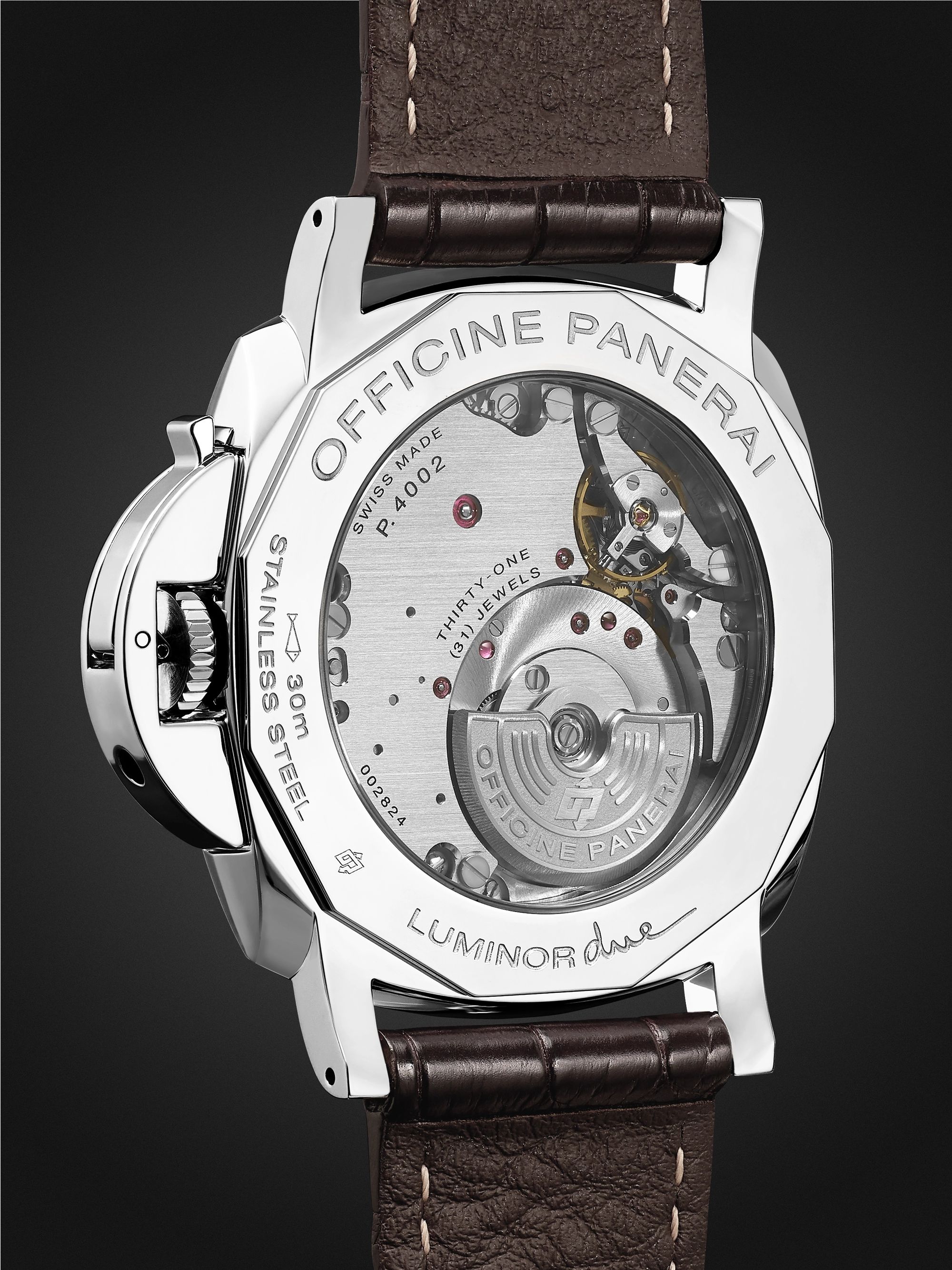 PANERAI Luminor Due GMT Power Reserve Automatic 45mm Stainless Steel and Alligator Watch, Ref. No. PAM00944