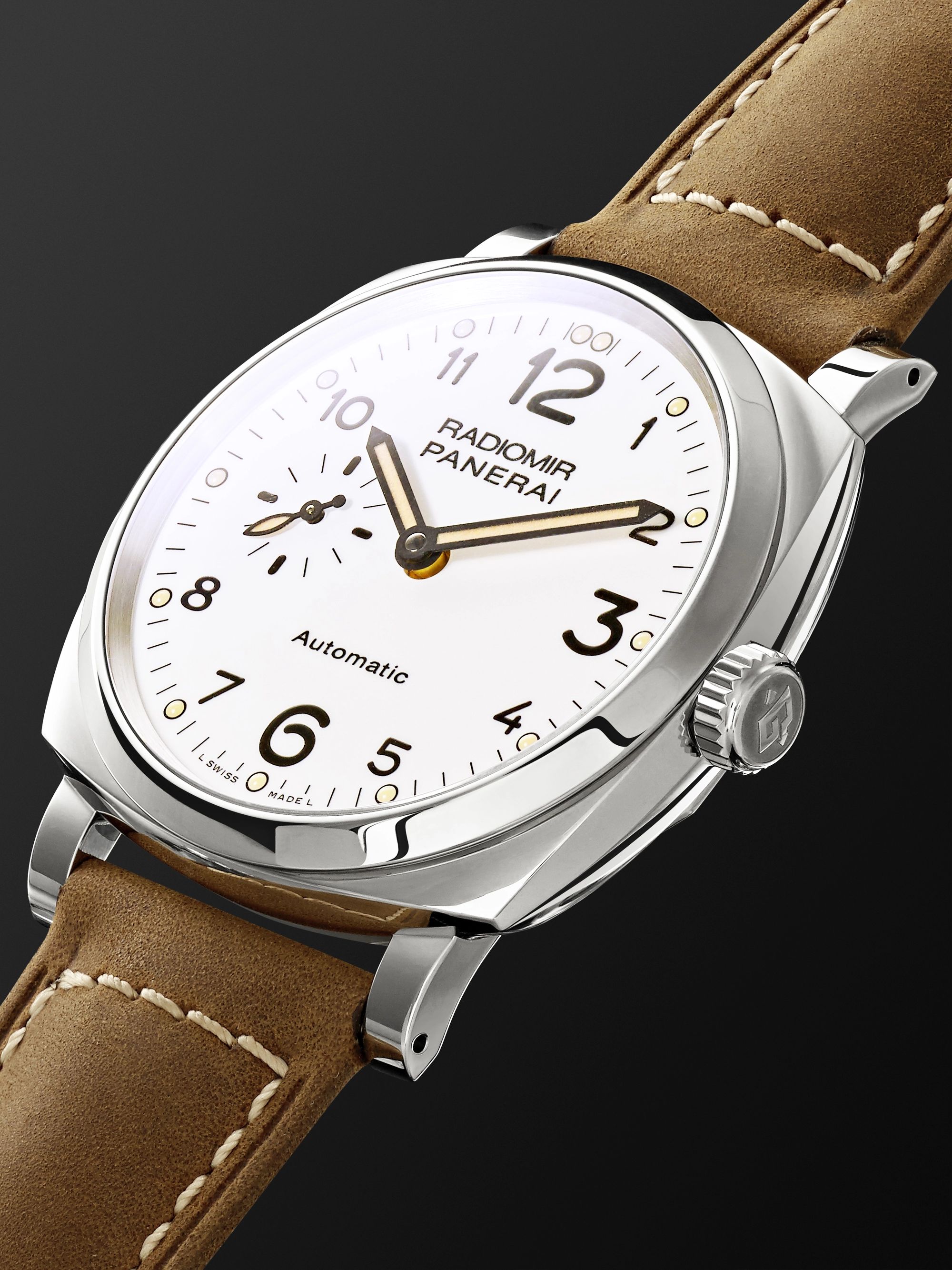 PANERAI Radiomir Automatic 42mm Stainless Steel and Leather Watch, Ref. No. PAM00655