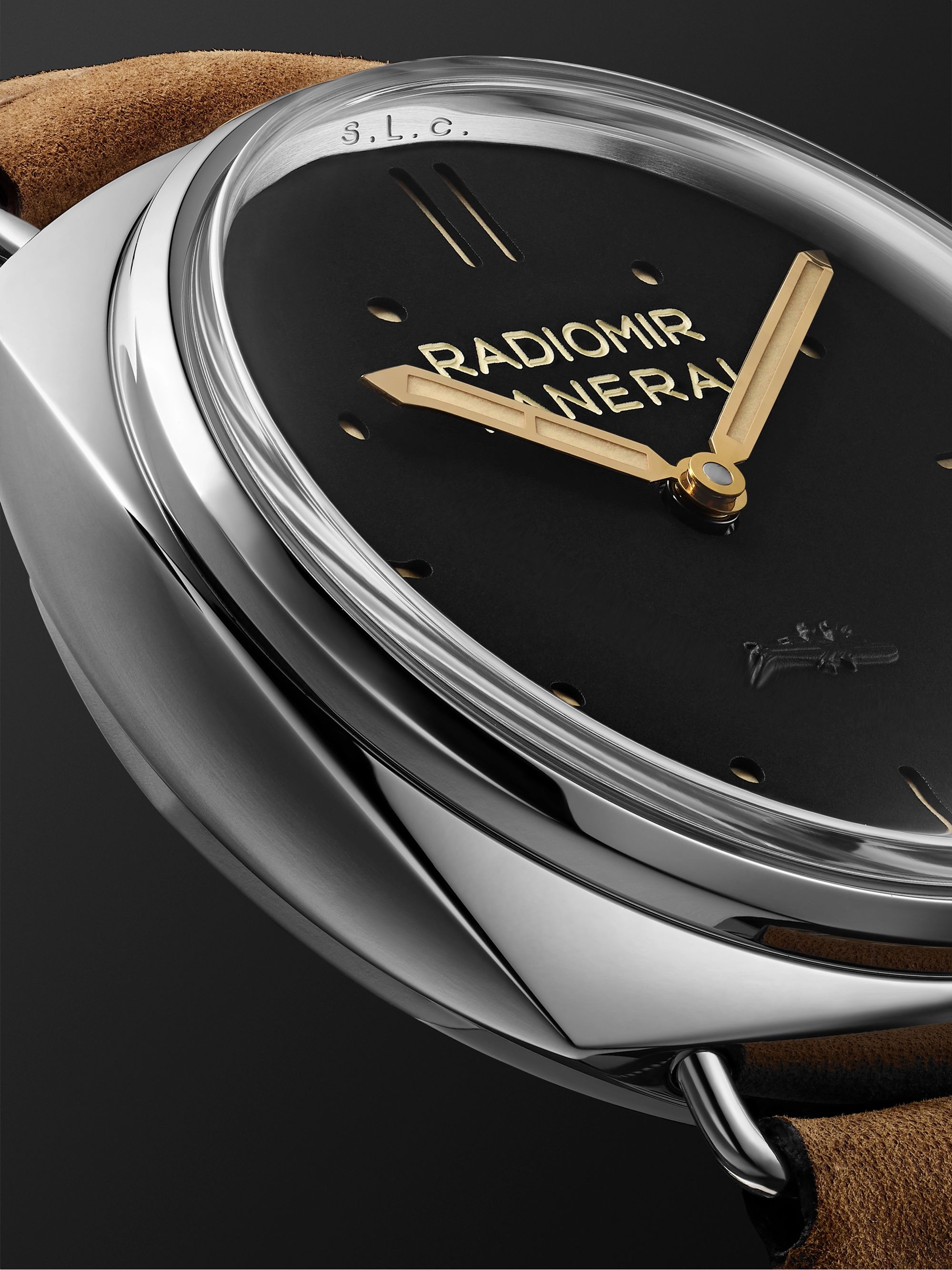 PANERAI Radiomir S.L.C. 3 Days Acciaio Hand-Wound 47mm Steel and Leather Watch, Ref. No. PAM00425