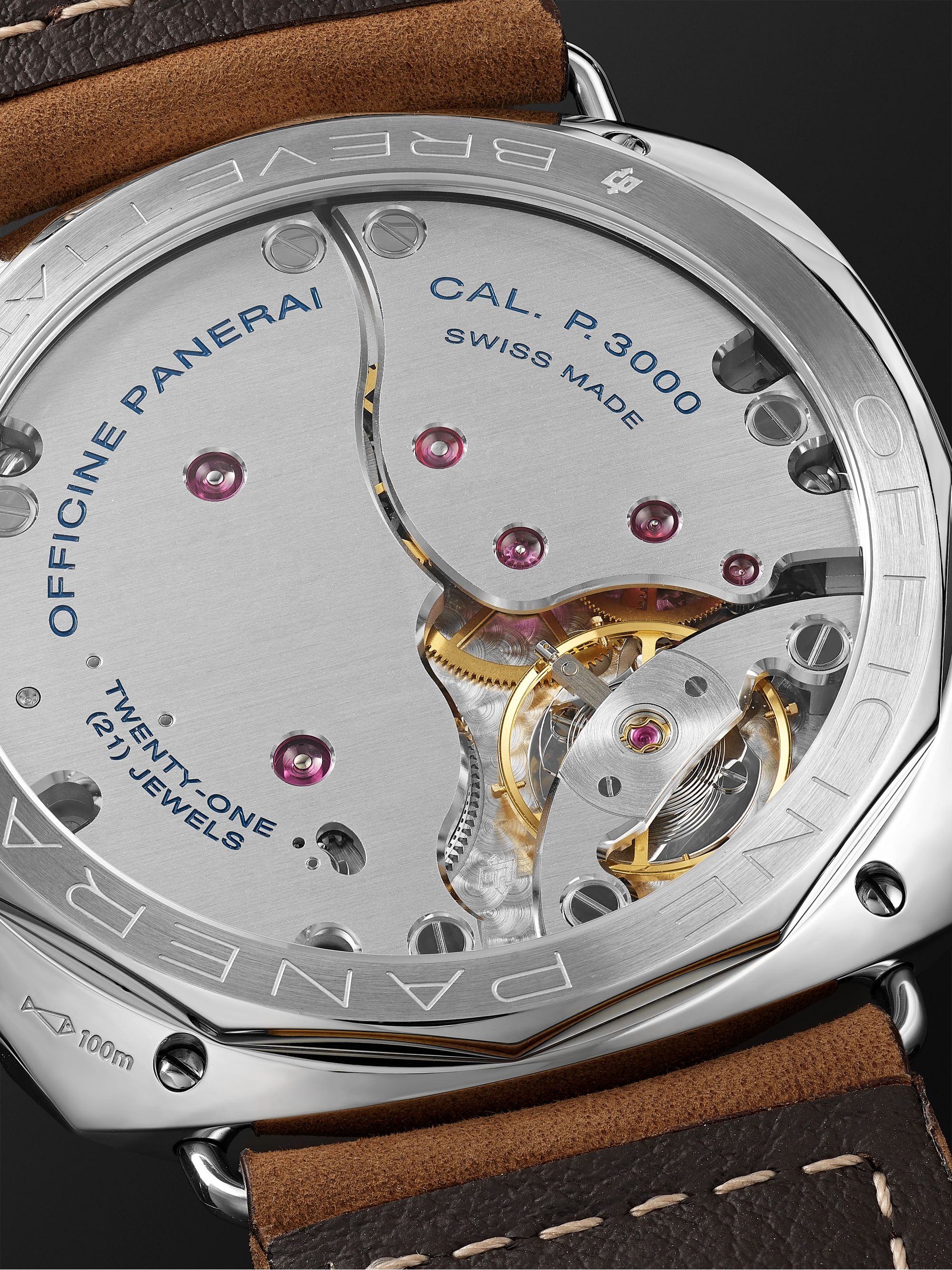 PANERAI Radiomir S.L.C. 3 Days Acciaio Hand-Wound 47mm Steel and Leather Watch, Ref. No. PAM00425