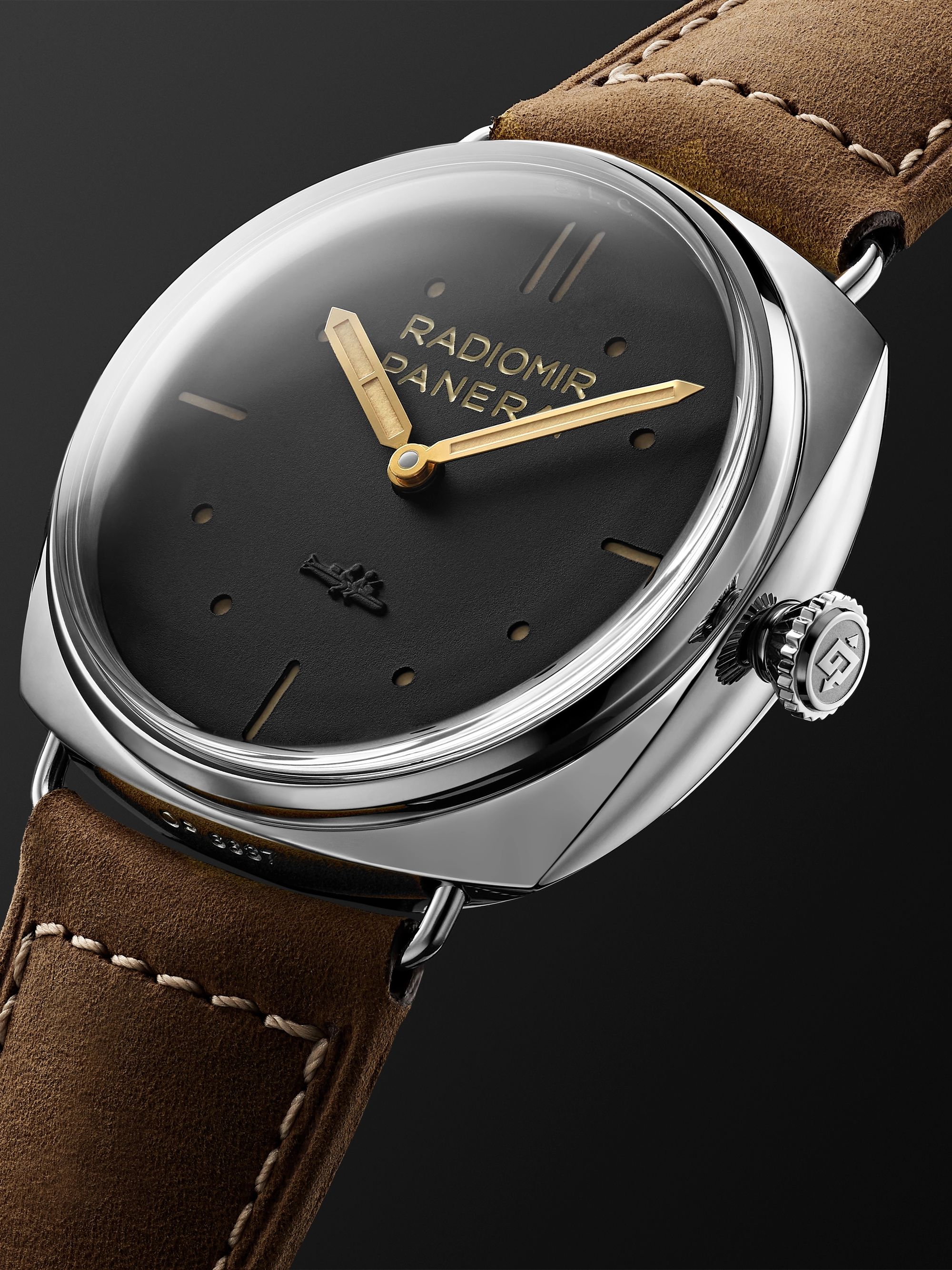 PANERAI Radiomir S.L.C. 3 Days Acciaio Hand-Wound 47mm Steel and Leather Watch, Ref. No. PAM00425