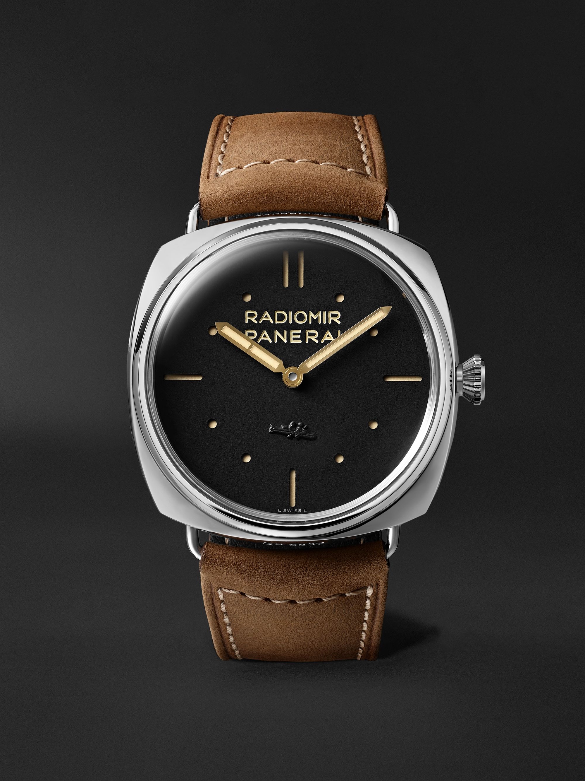 PANERAI Radiomir S.L.C. 3 Days Acciaio Hand-Wound 47mm Steel and Leather Watch, Ref. No. PAM00425