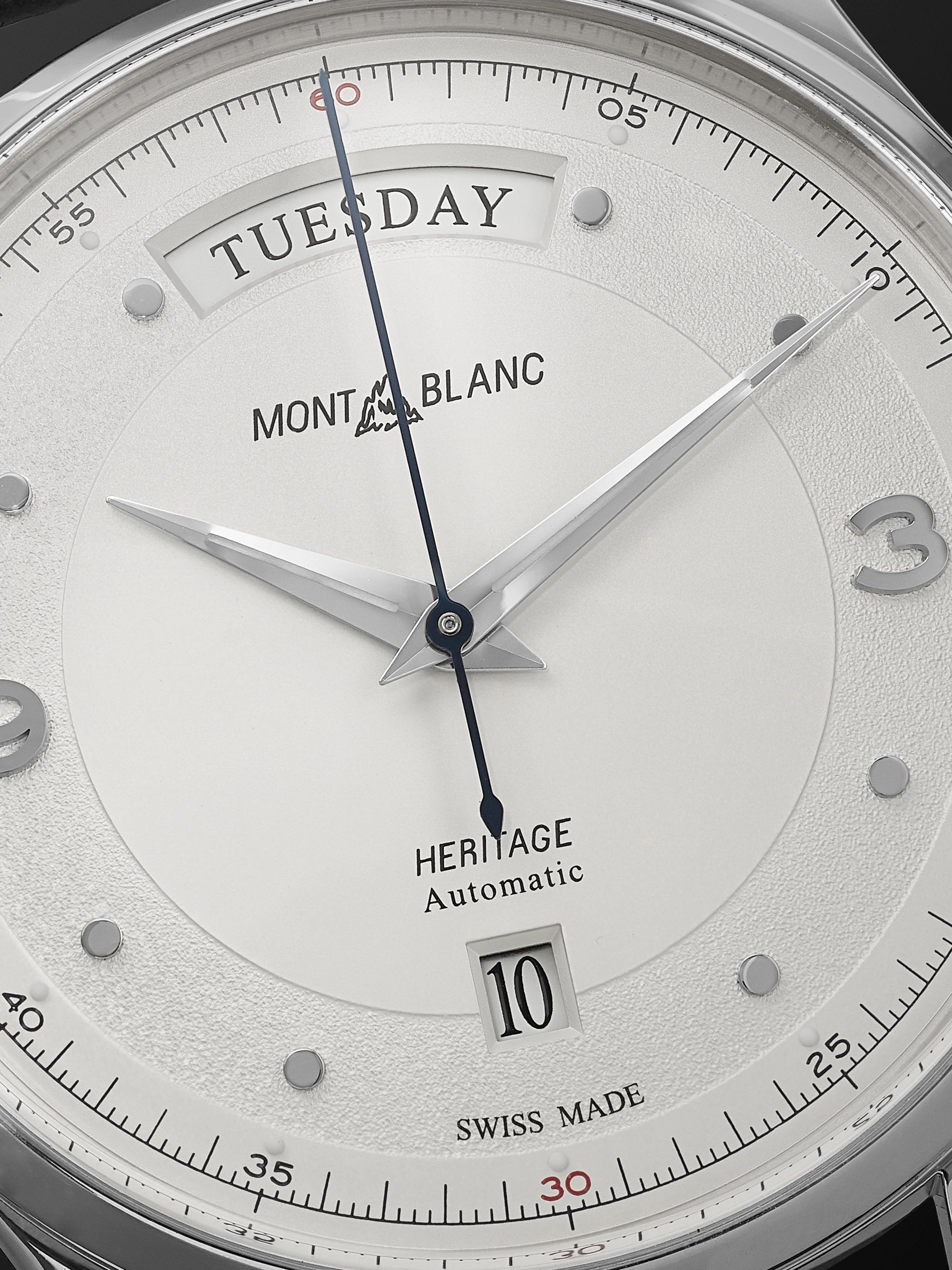 MONTBLANC Heritage Automatic Day-Date 39mm Stainless Steel and Alligator Watch, Ref. No. 119947