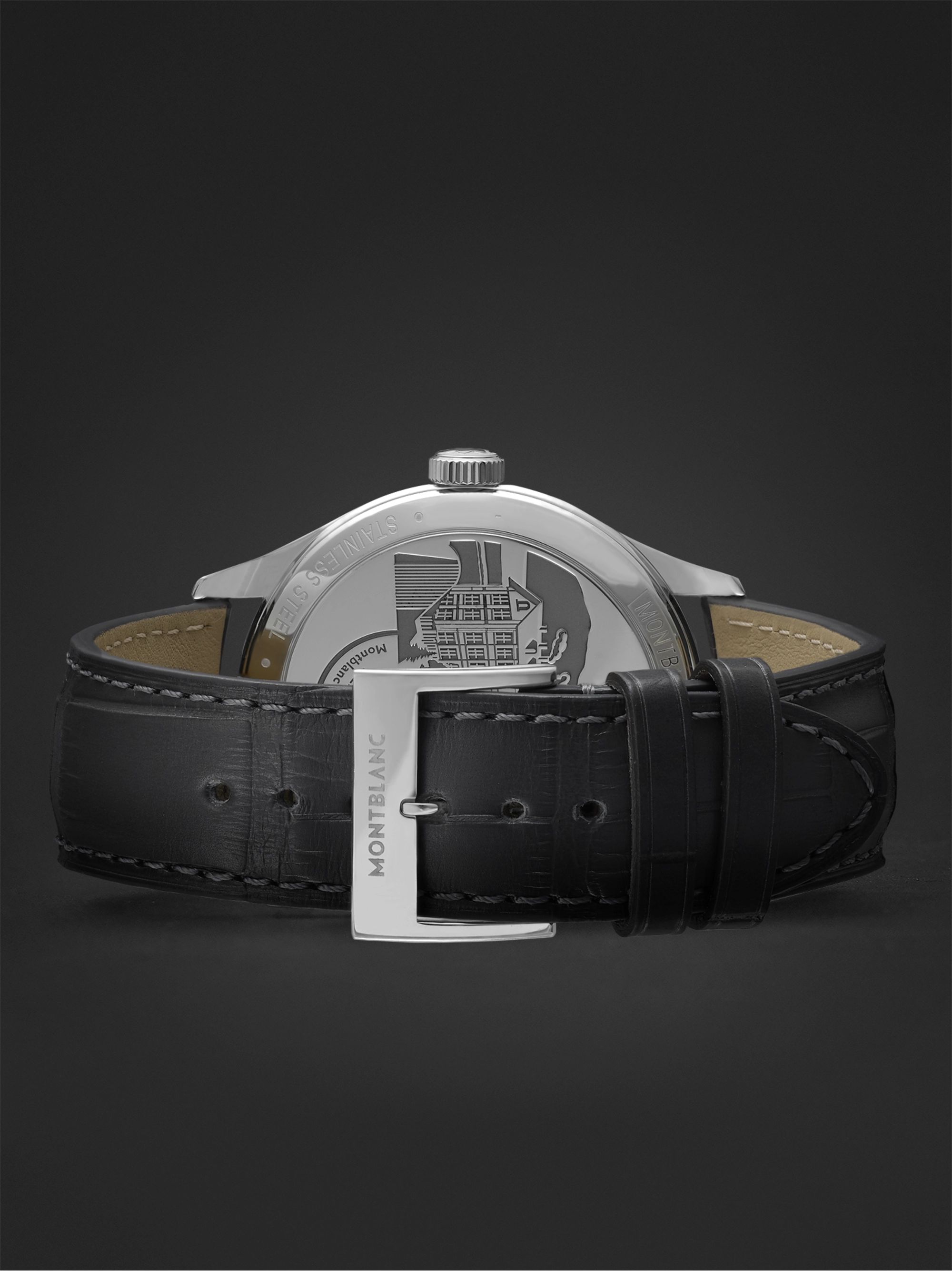 MONTBLANC Heritage Automatic Day-Date 39mm Stainless Steel and Alligator Watch, Ref. No. 119947