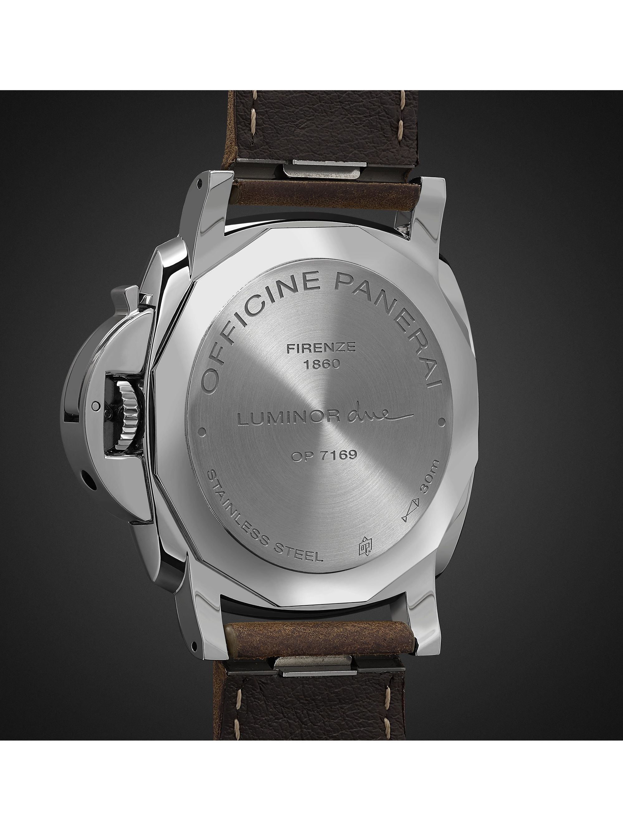 PANERAI Luminor Due Automatic 42mm Stainless Steel and Leather Watch, Ref. No. PAM00904
