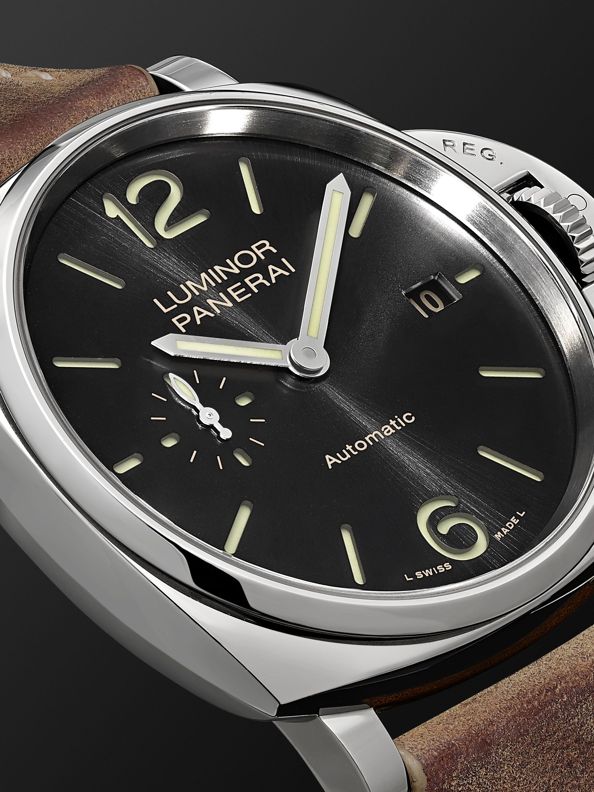 PANERAI Luminor Due Automatic 42mm Stainless Steel and Leather Watch, Ref. No. PAM00904