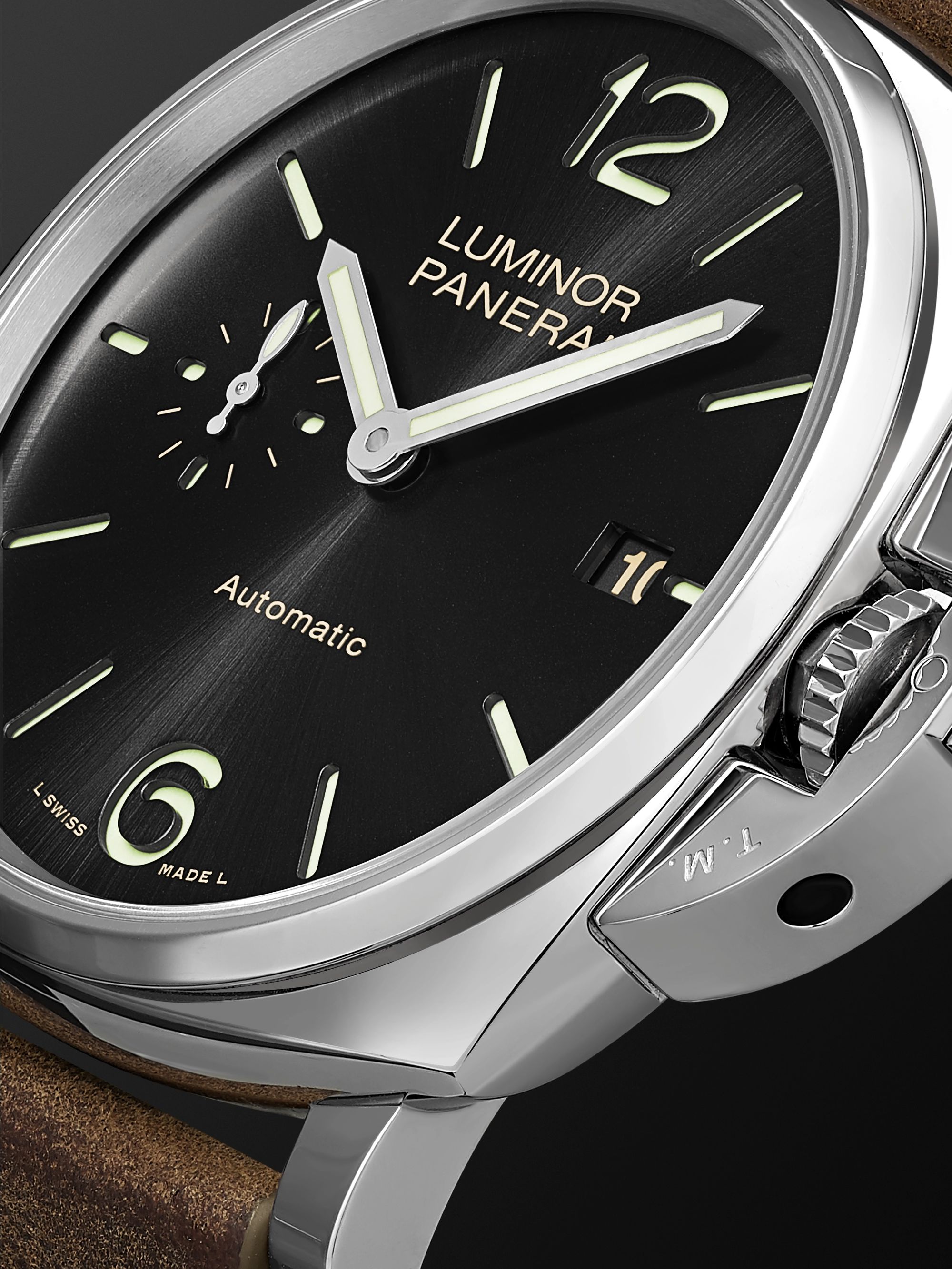 PANERAI Luminor Due Automatic 42mm Stainless Steel and Leather Watch, Ref. No. PAM00904