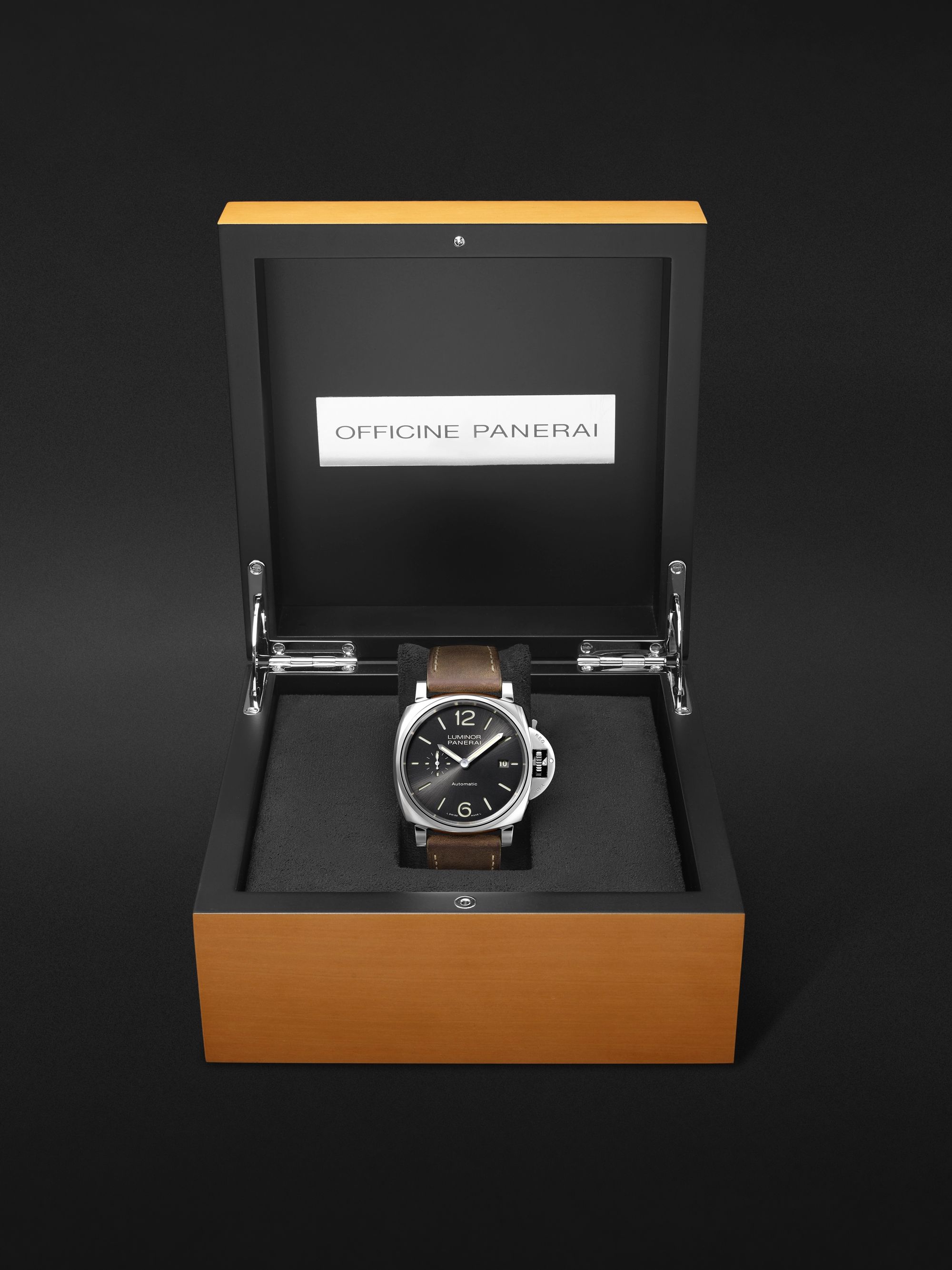 PANERAI Luminor Due Automatic 42mm Stainless Steel and Leather Watch, Ref. No. PAM00904