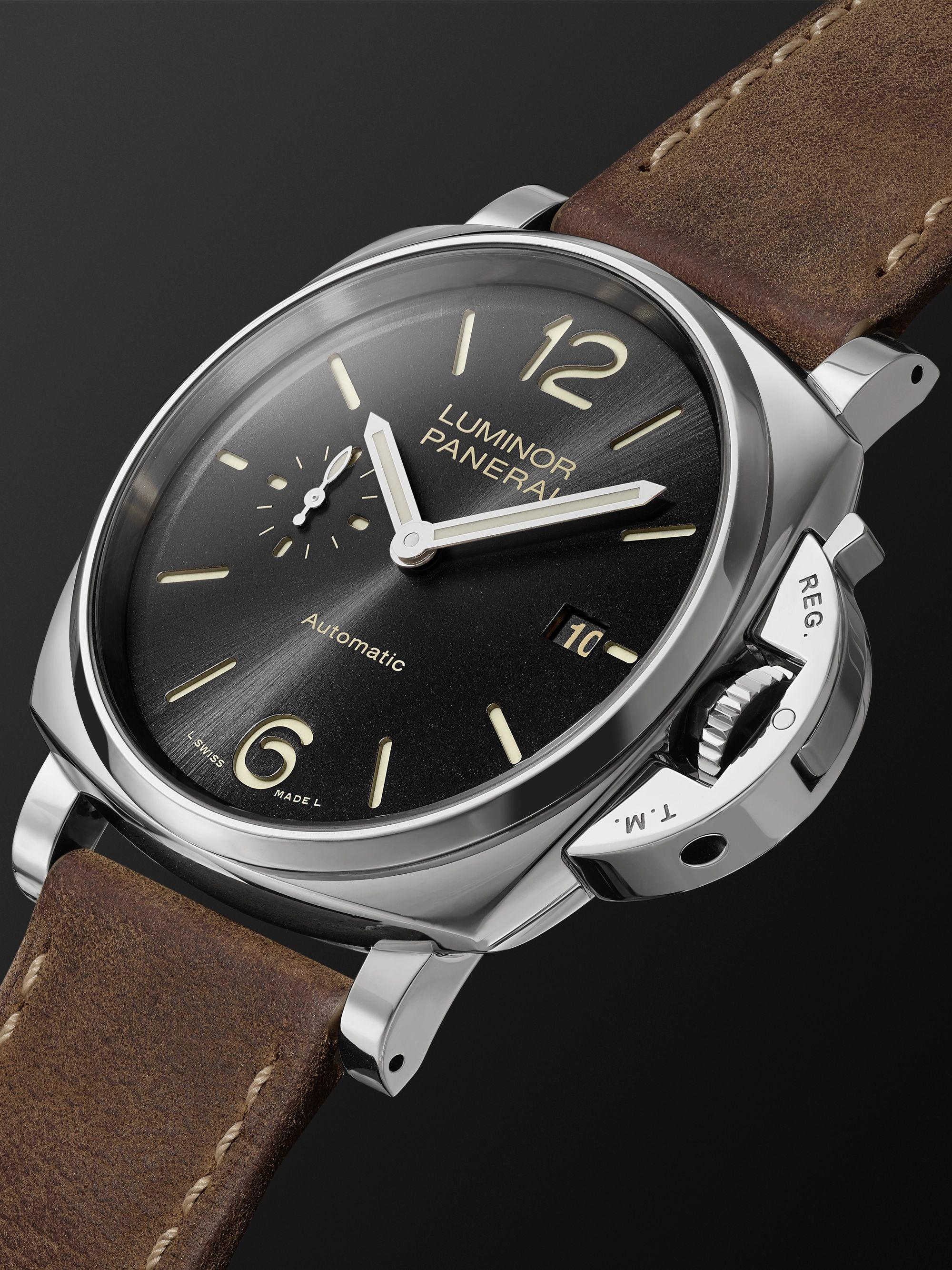PANERAI Luminor Due Automatic 42mm Stainless Steel and Leather Watch, Ref. No. PAM00904