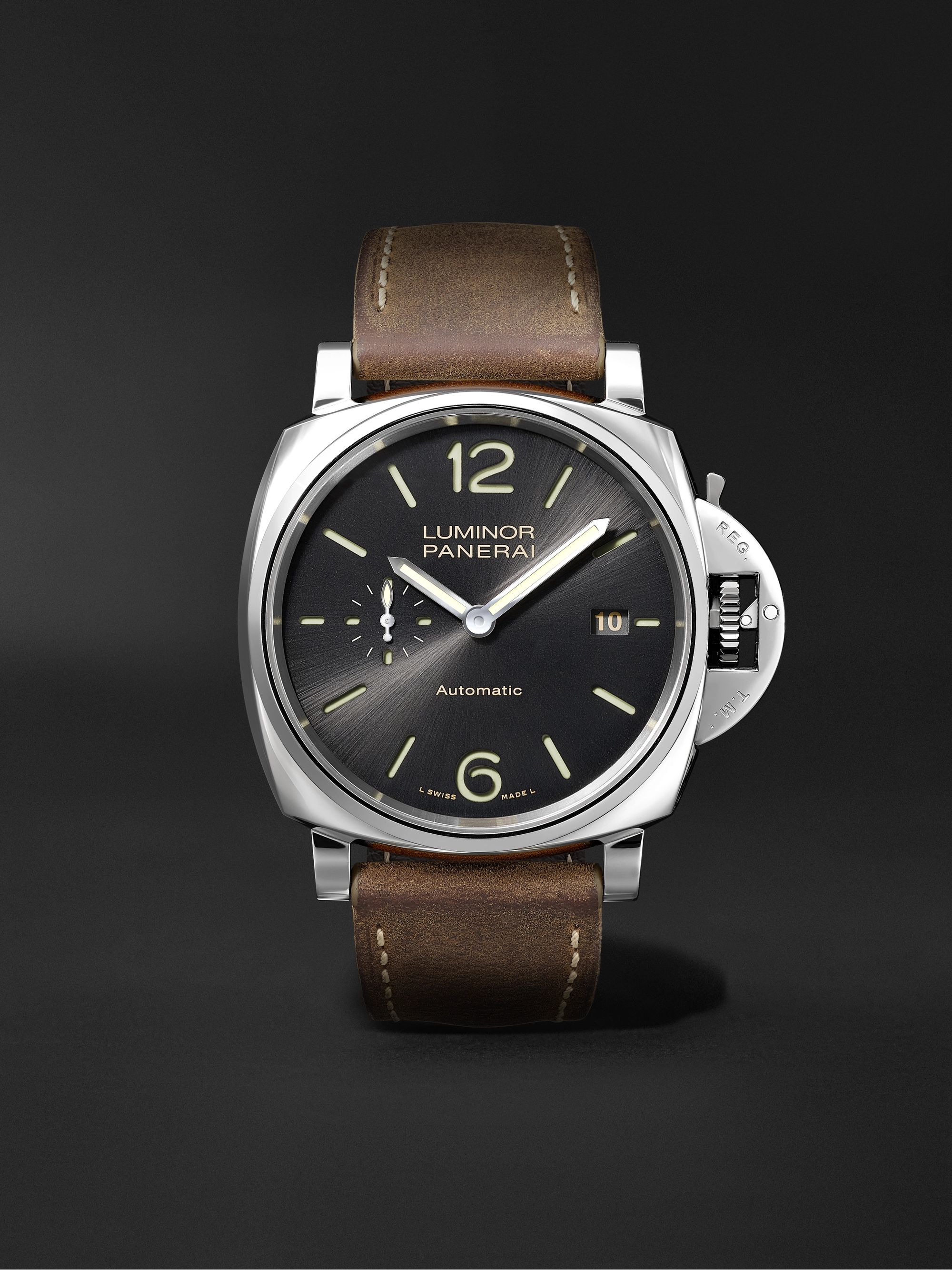 PANERAI Luminor Due Automatic 42mm Stainless Steel and Leather Watch, Ref. No. PAM00904