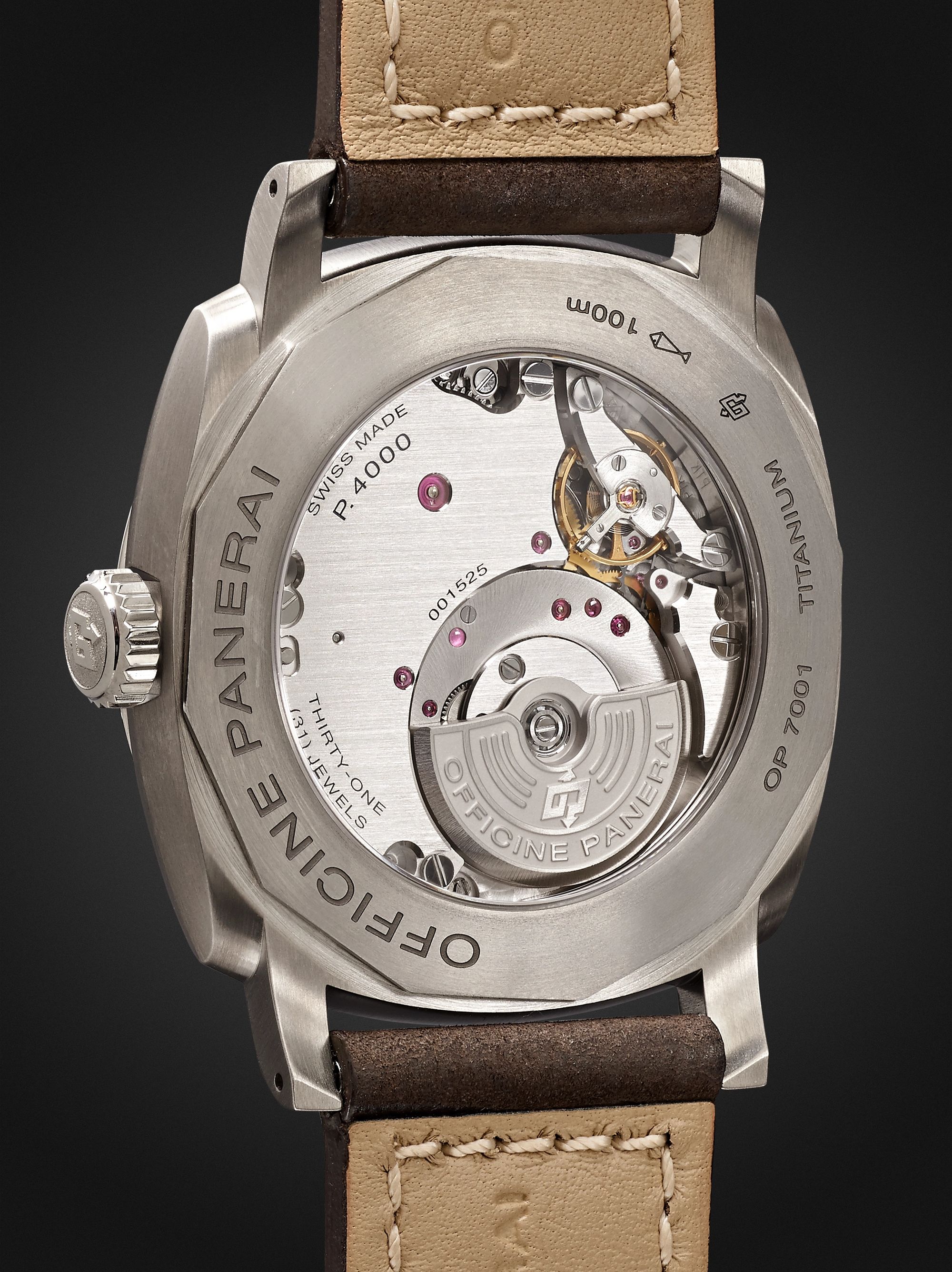 PANERAI Radiomir 1940 3 Days Automatic Titanio 45mm Titanium and Leather Watch, Ref. No. PAM00619