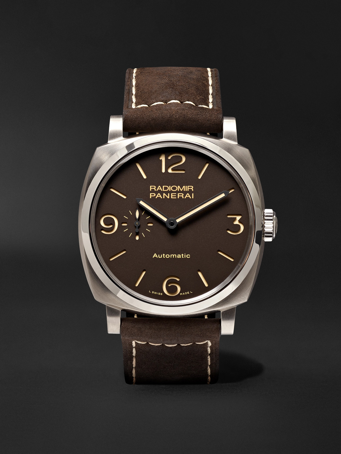 Panerai Radiomir 1940 3 Days Automatic Titanio 45mm Titanium and Leather Watch, Ref. No. PAM00619 - Men