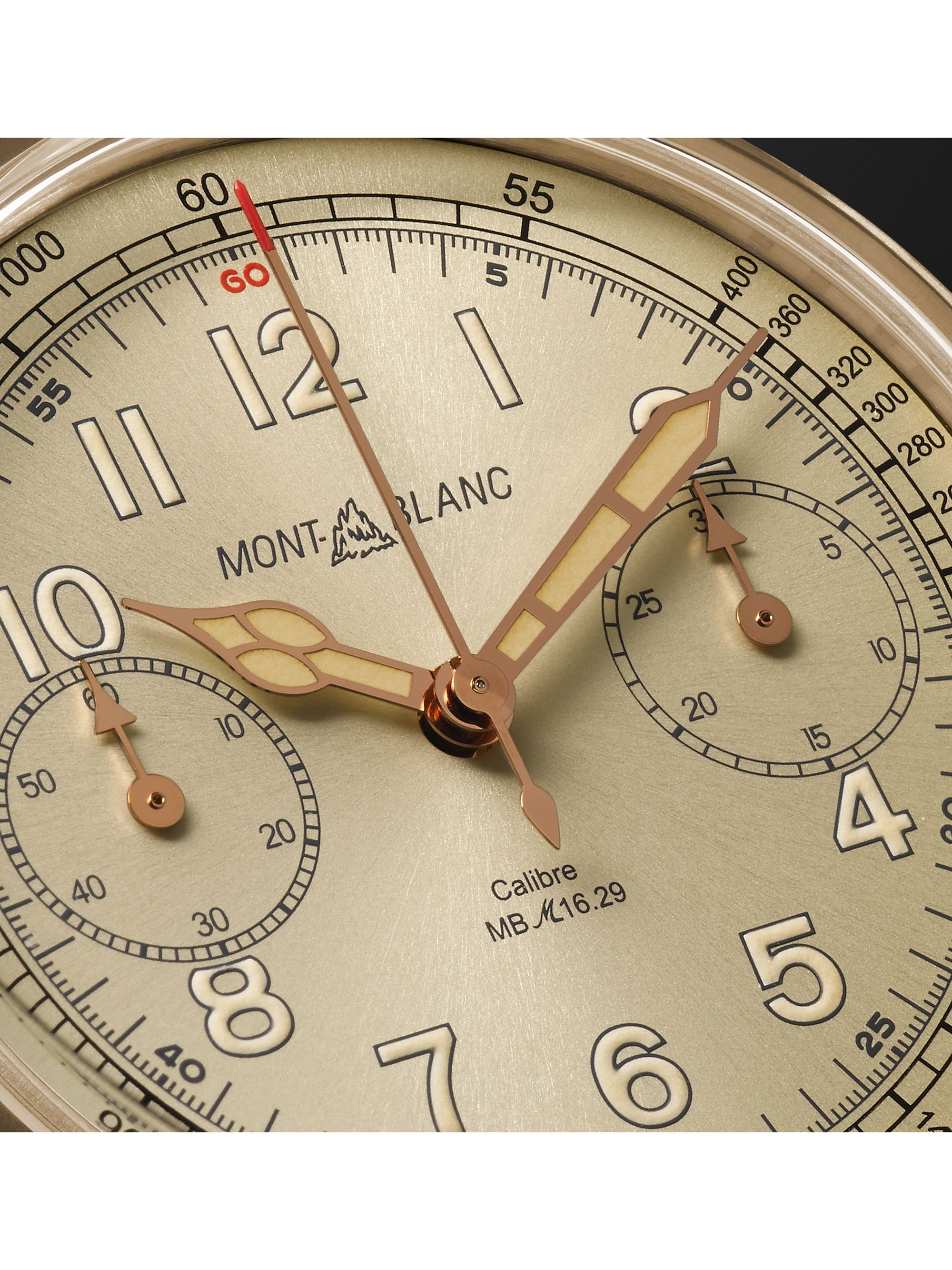 MONTBLANC 1858 Chronograph Tachymeter Limited Edition 100 44mm Bronze and Alligator Watch, Ref. No. 116243