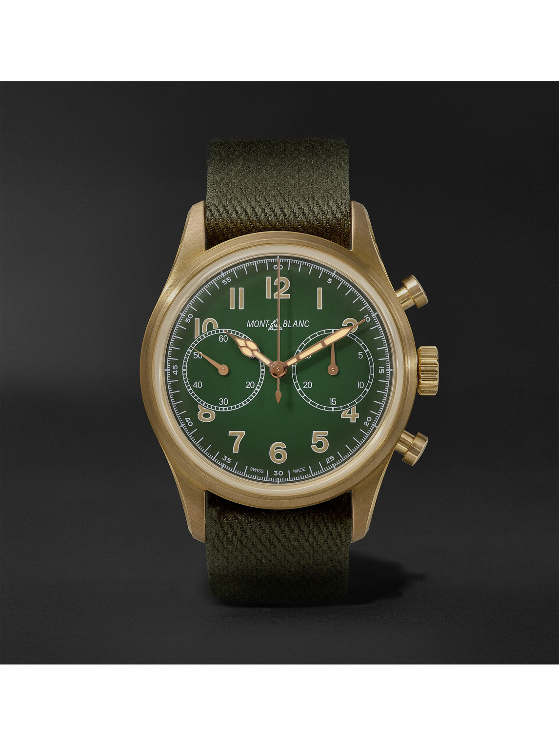 1858 Automatic Chronograph Limited Edition 42mm Bronze and Webbing Watch, Ref No. 119908