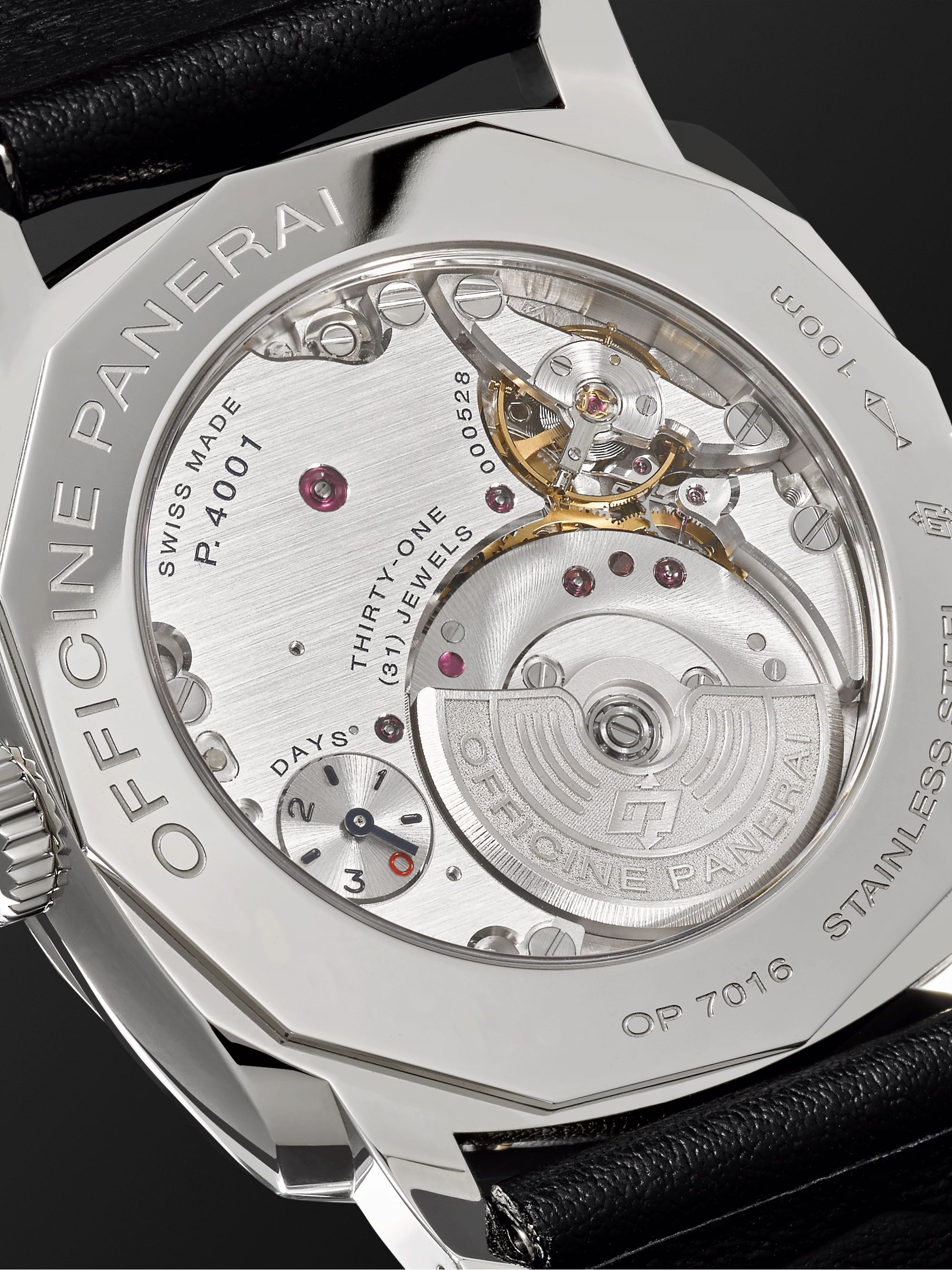 PANERAI Radiomir 1940 3 Days GMT Automatic Acciaio 45mm Stainless Steel and Leather Watch, Ref. No. PAM00627
