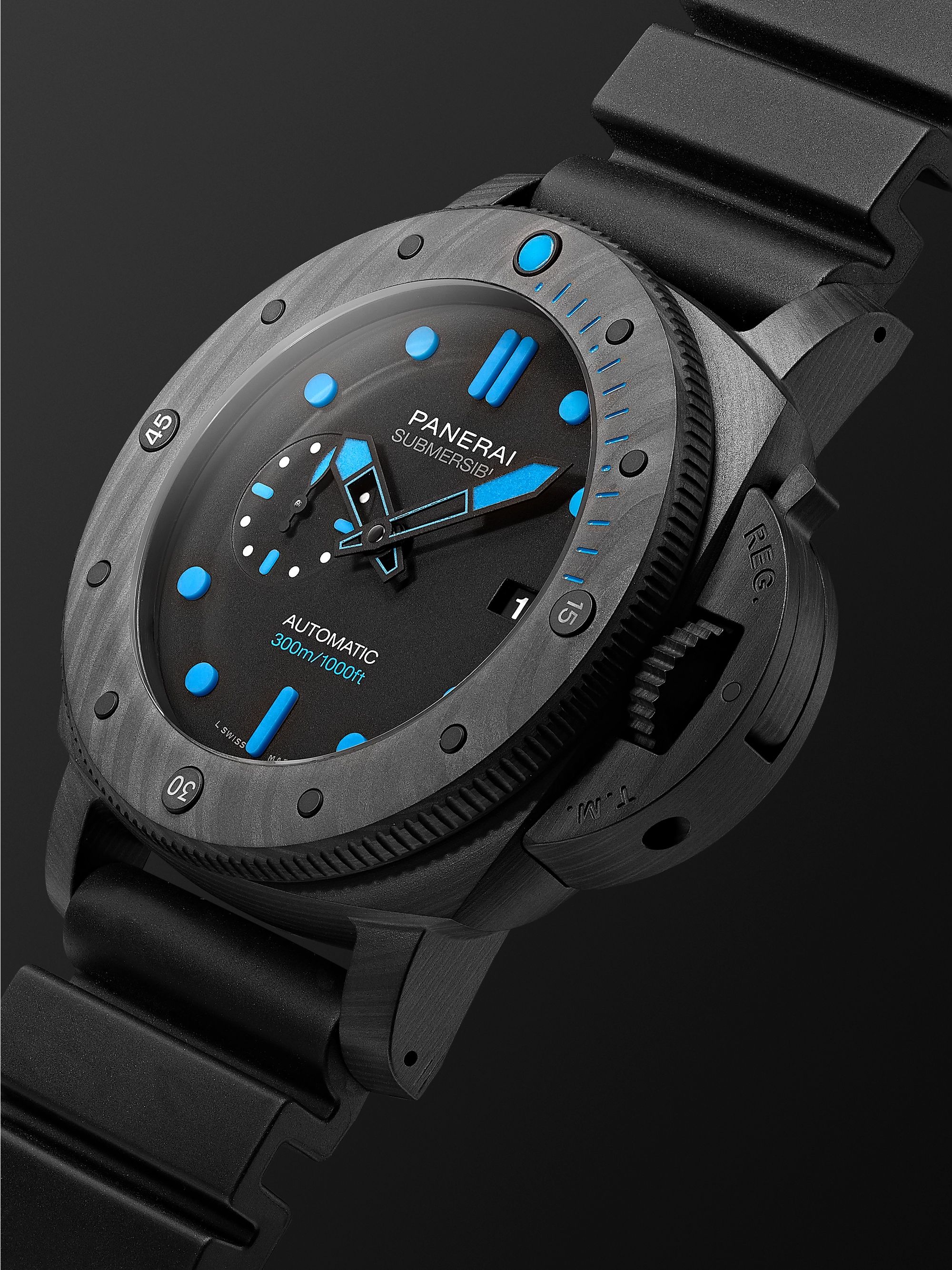 PANERAI Submersible Automatic 47mm Carbotech and Rubber Watch, Ref. No. PAM01616