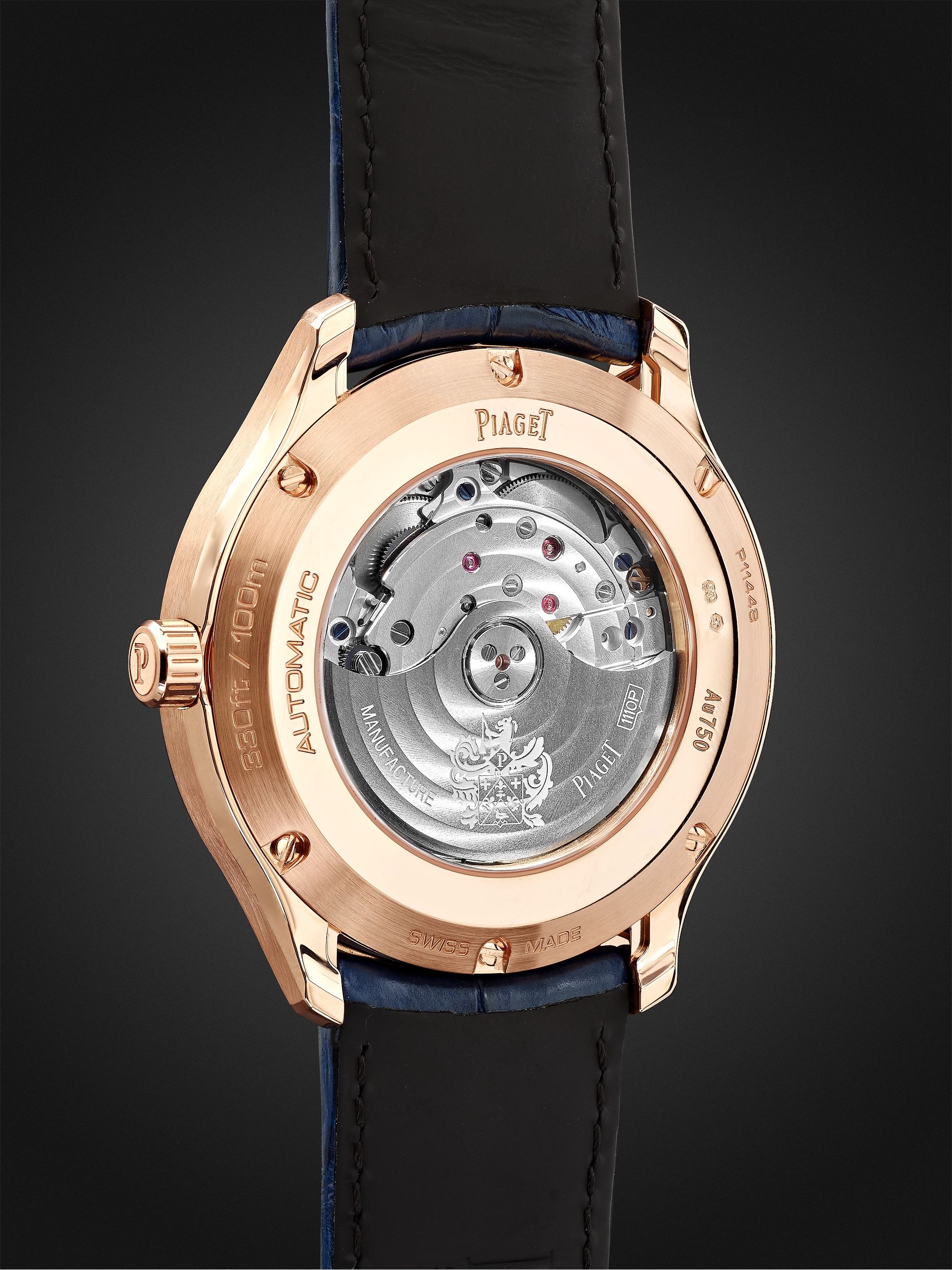 PIAGET Polo Automatic 42mm 18-Karat Rose Gold and Alligator Watch, Ref. No. G0A43010