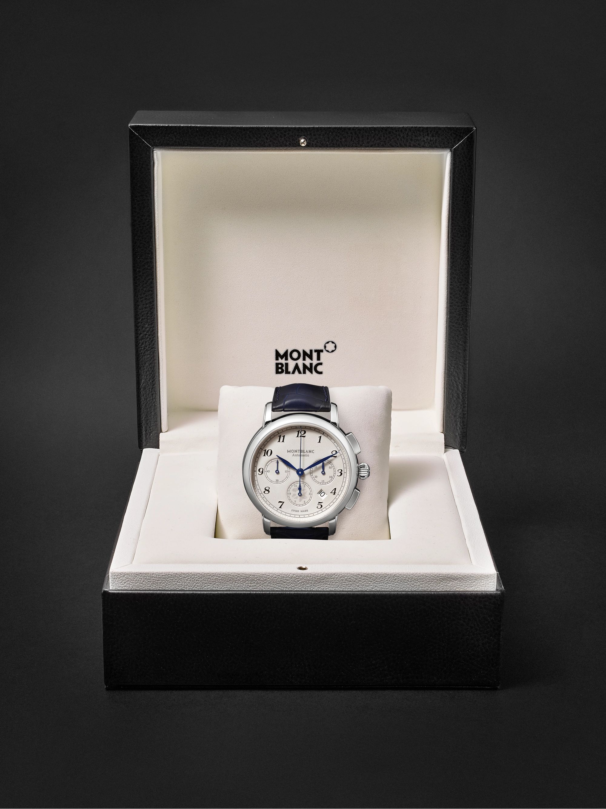 MONTBLANC Star Legacy Automatic Chronograph 42mm Stainless Steel and Alligator Watch, Ref. No. 118514