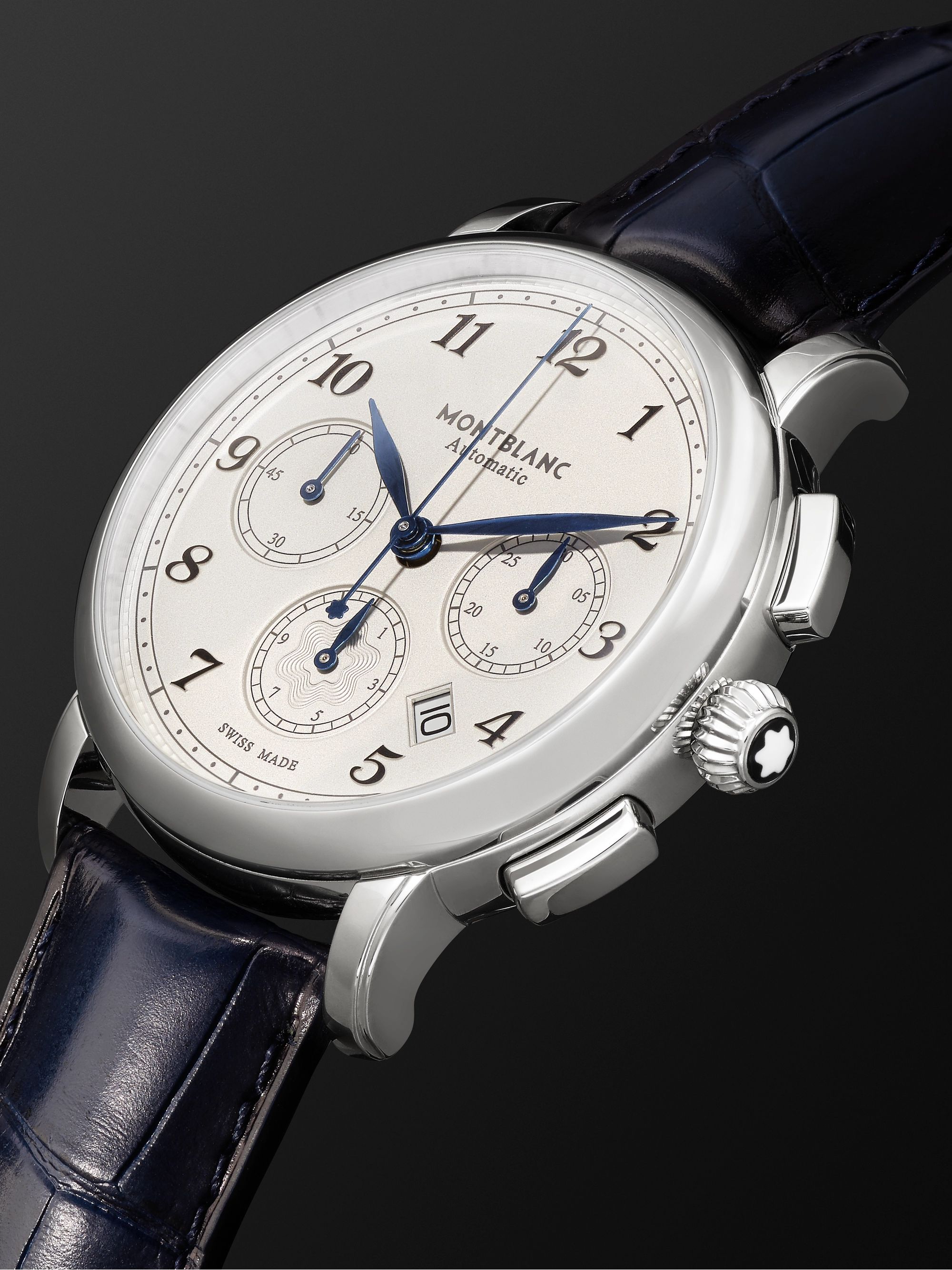 MONTBLANC Star Legacy Automatic Chronograph 42mm Stainless Steel and Alligator Watch, Ref. No. 118514