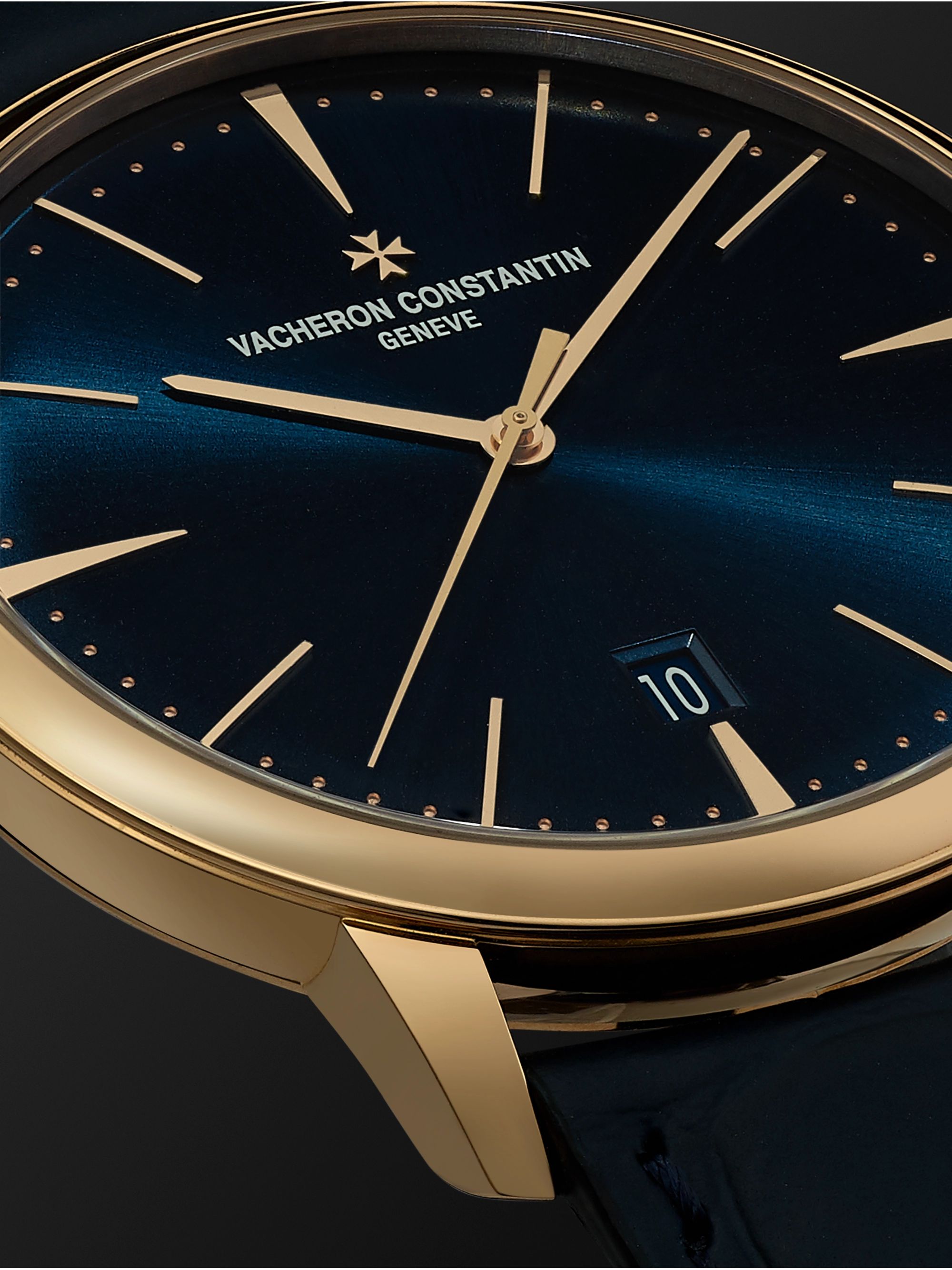 VACHERON CONSTANTIN Patrimony Automatic 40mm 18-Karat Pink Gold and Alligator Watch, Ref. No. 85180/000R-B515
