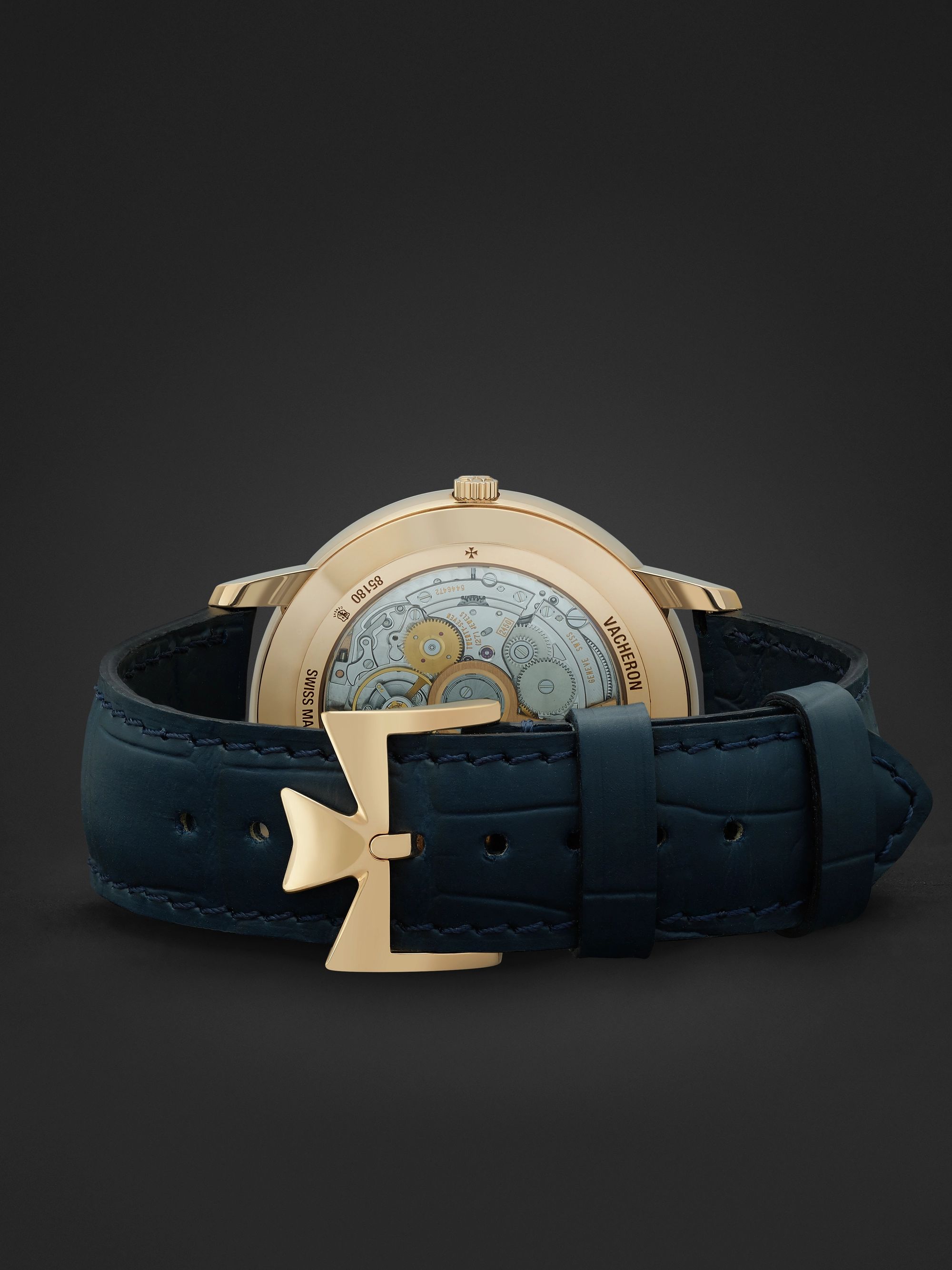 VACHERON CONSTANTIN Patrimony Automatic 40mm 18-Karat Pink Gold and Alligator Watch, Ref. No. 85180/000R-B515